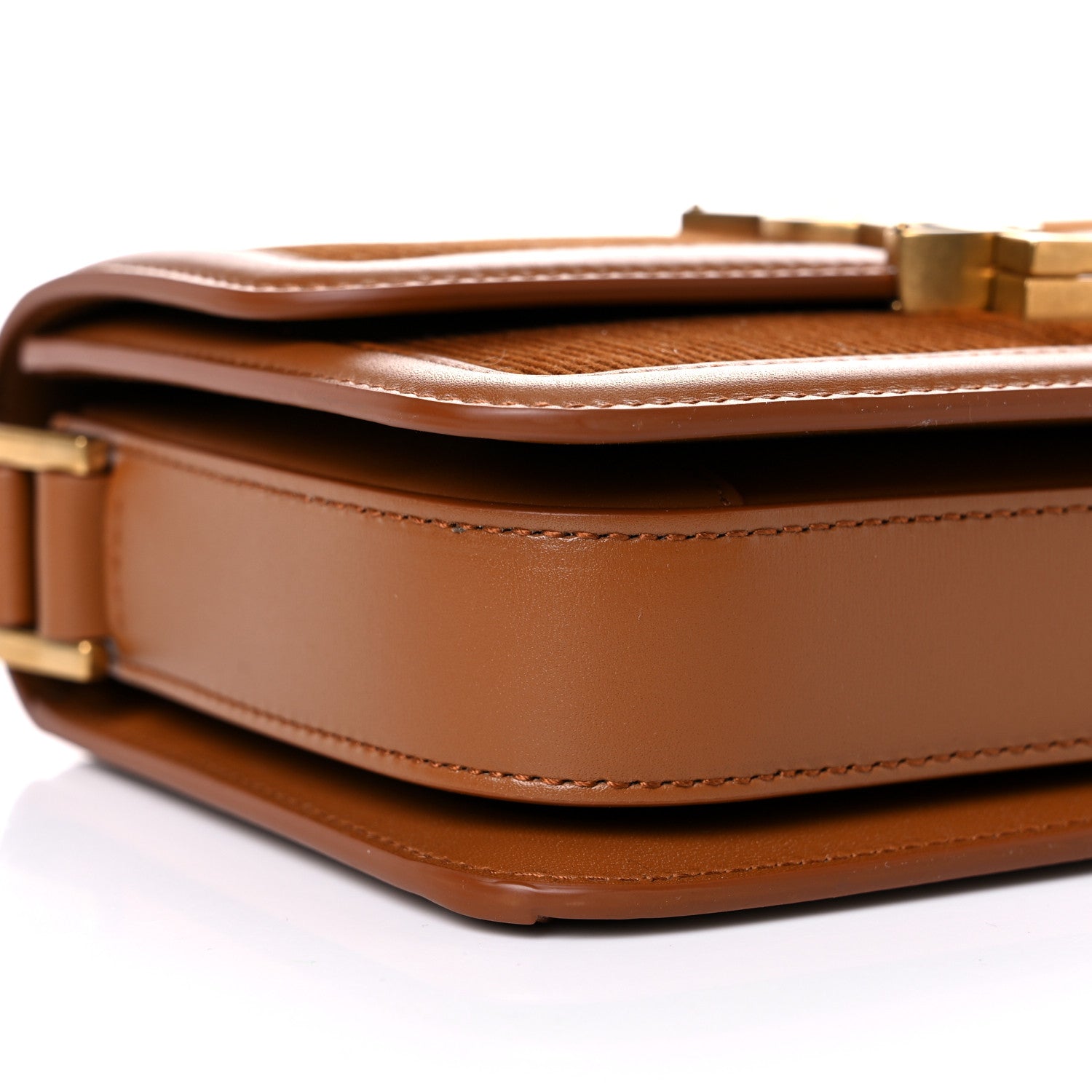 Saint Laurent Courduroy Small Solferino Satchel Brown 10 of 12