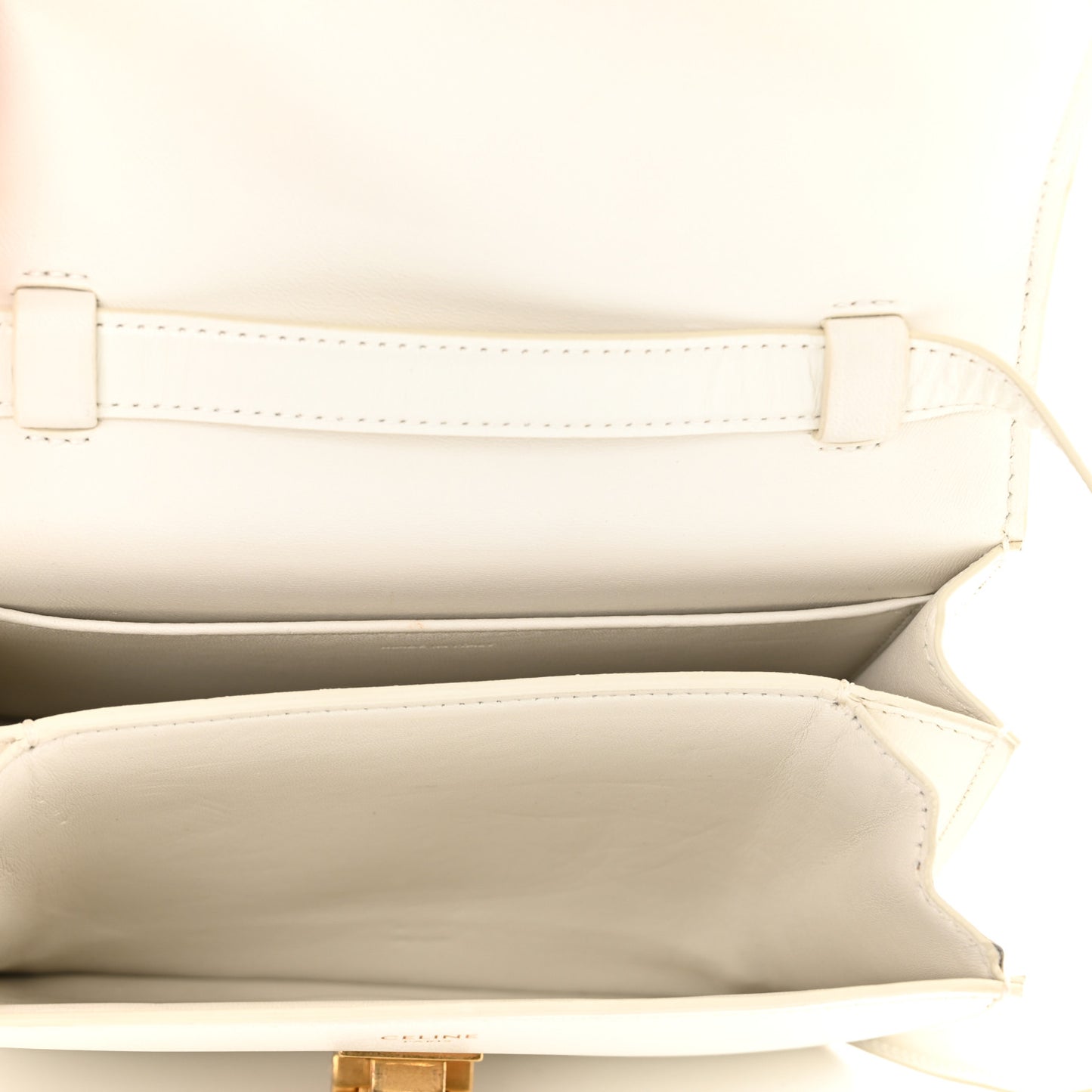 Box Calfskin Teen Classic Box Flap Bag White