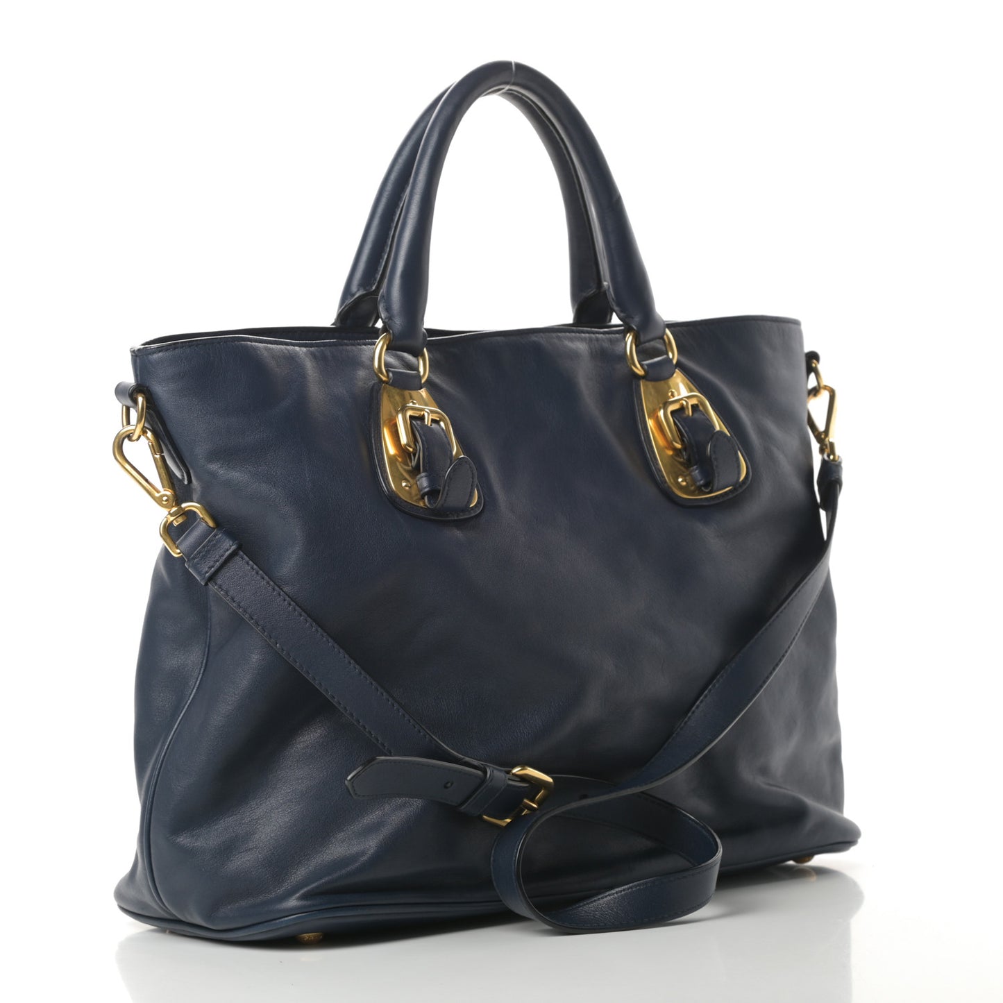 Soft Calfskin Shopping Tote Navy
