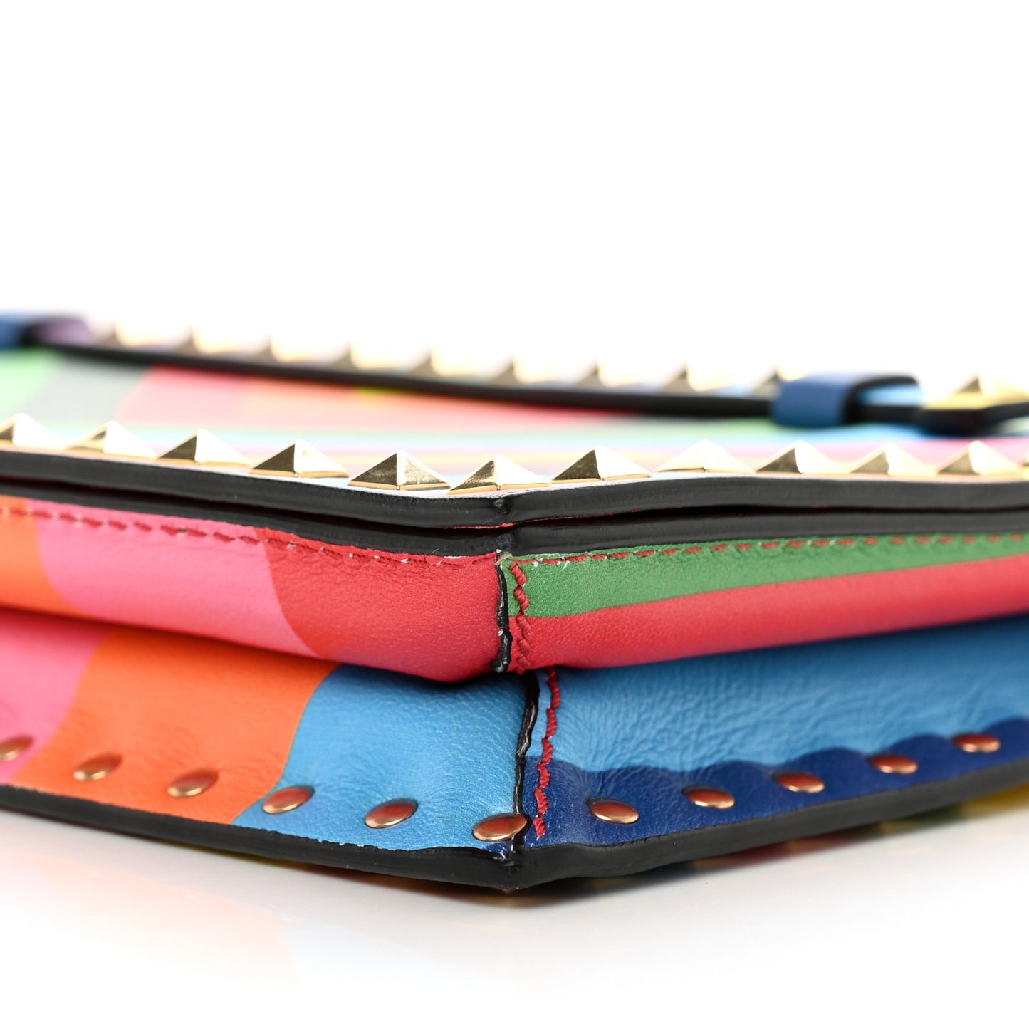 Vitello 1973 Rockstud Wristlet Clutch Multicolor