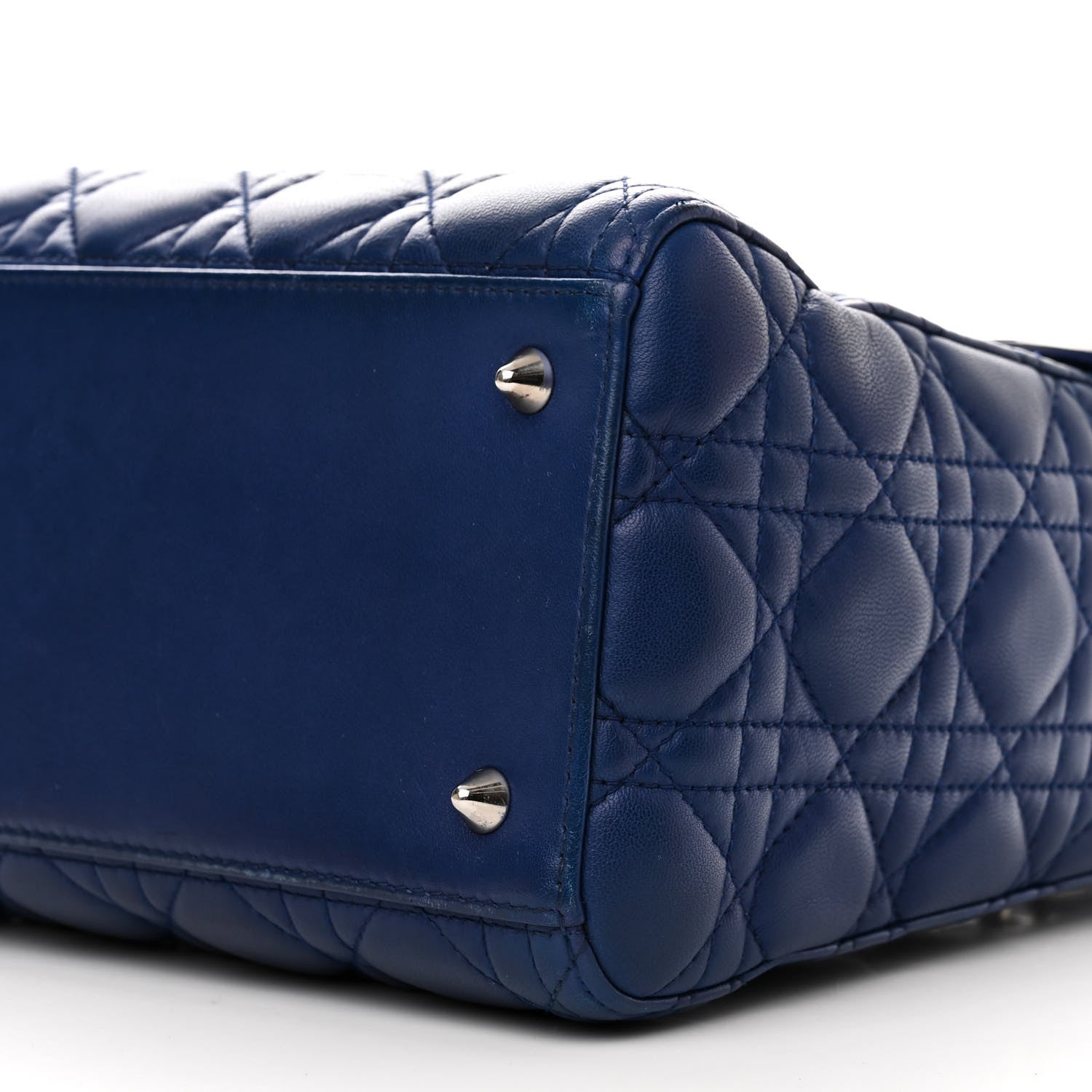 Christian Dior Lambskin Cannage Medium Lady Dior Blue 10 of 15