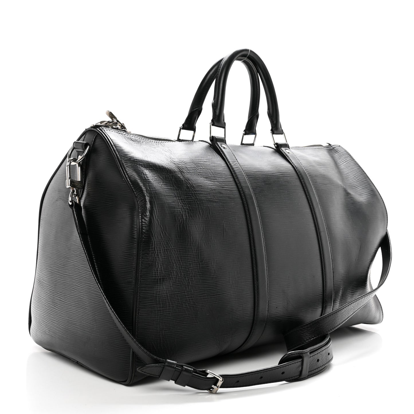 Epi Damier Graphite Keepall Bandouliere 50 Black