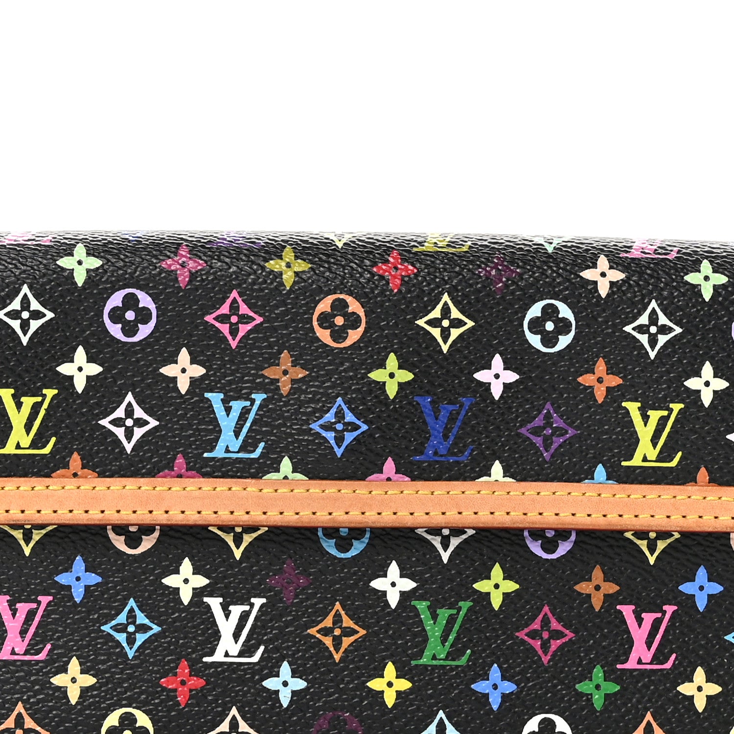Louis Vuitton Monogram Multicolor Porte Tresor International Wallet Black 8 of 8