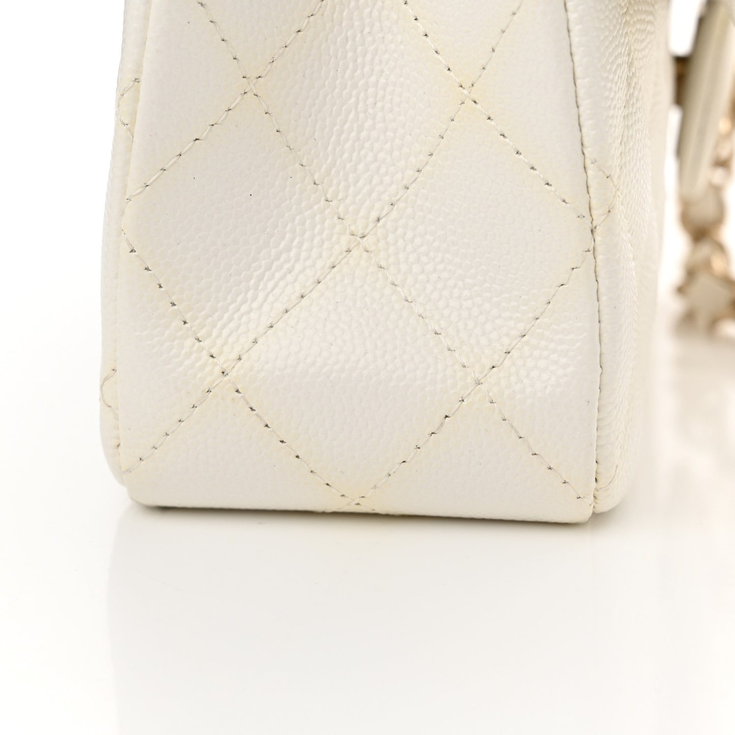 Caviar Quilted Small Double Flap White