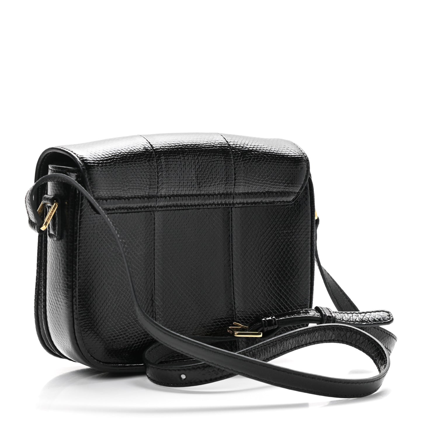 Lizard Small Pampille C Bag Black