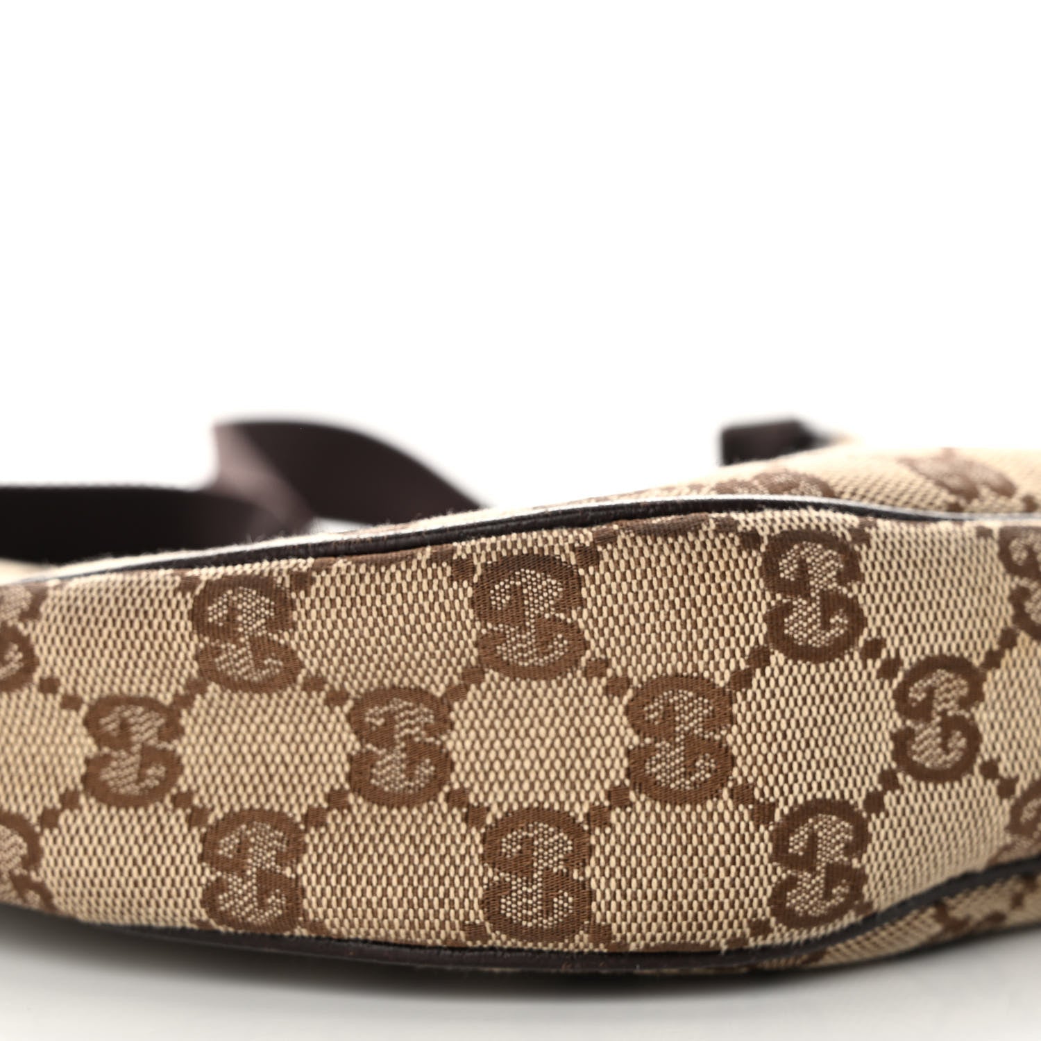Gucci Monogram Medium Half Moon Hobo Dark Brown 9 of 10