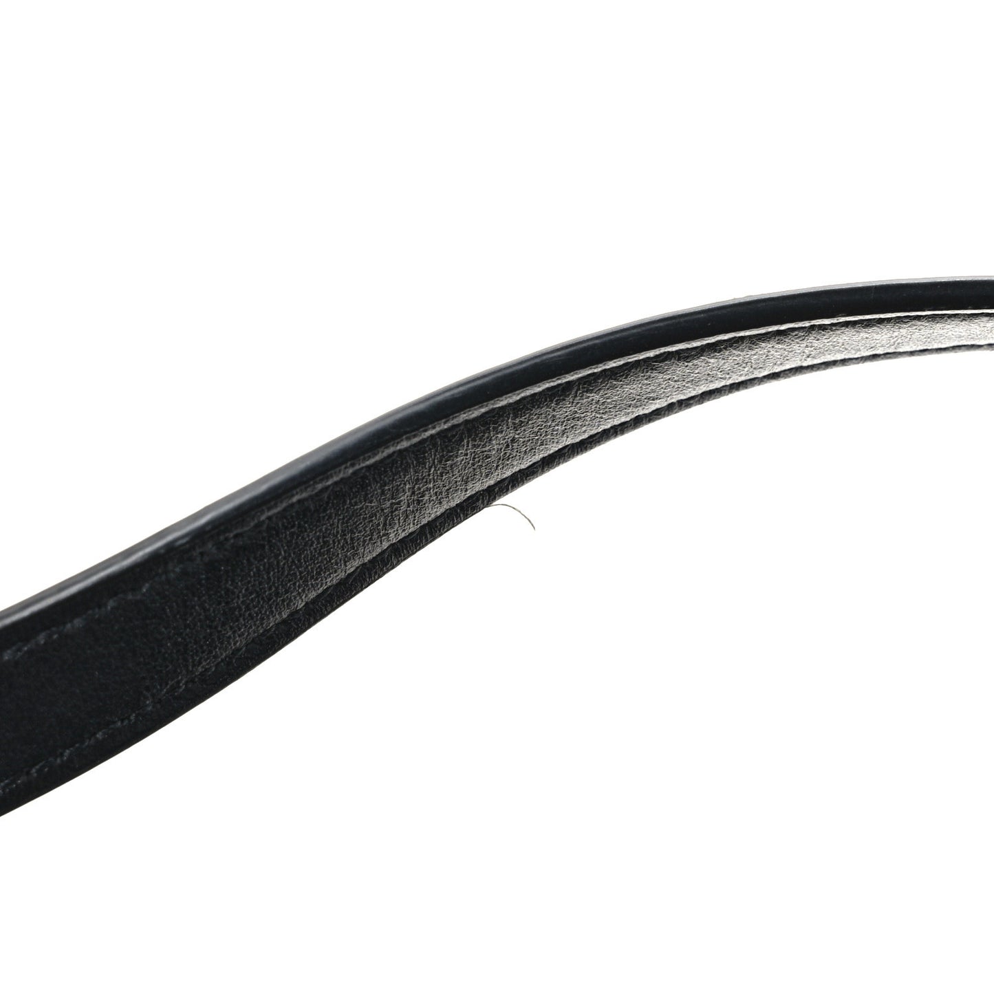 Grained Calfskin Classic Silver Hardware Wallet on Chain Black