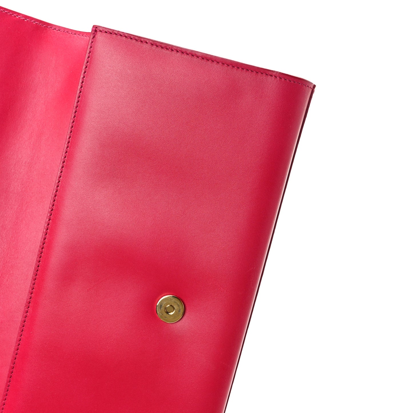 SAINT LAURENT Smooth Calfskin Classic Monogram Cassandre Clutch Lipstick Fuchsia