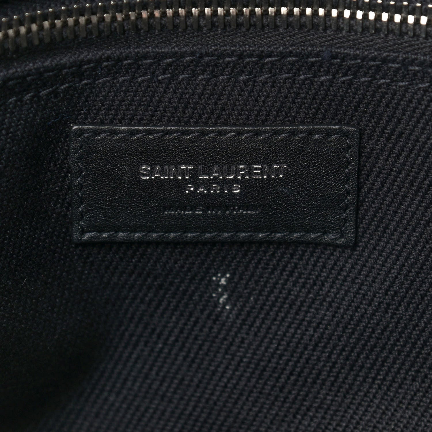 Saint Laurent Linen Calfskin Rive Gauche North South Tote Black 9 of 12