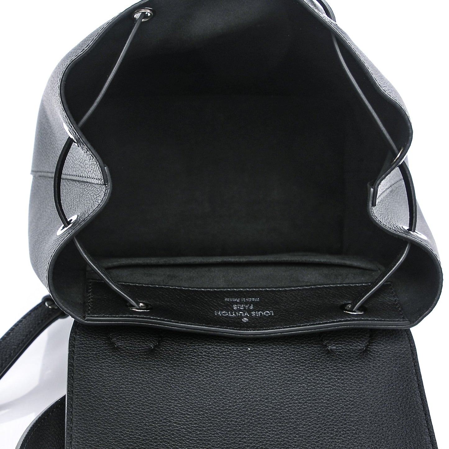Calfskin Lockme Backpack Black