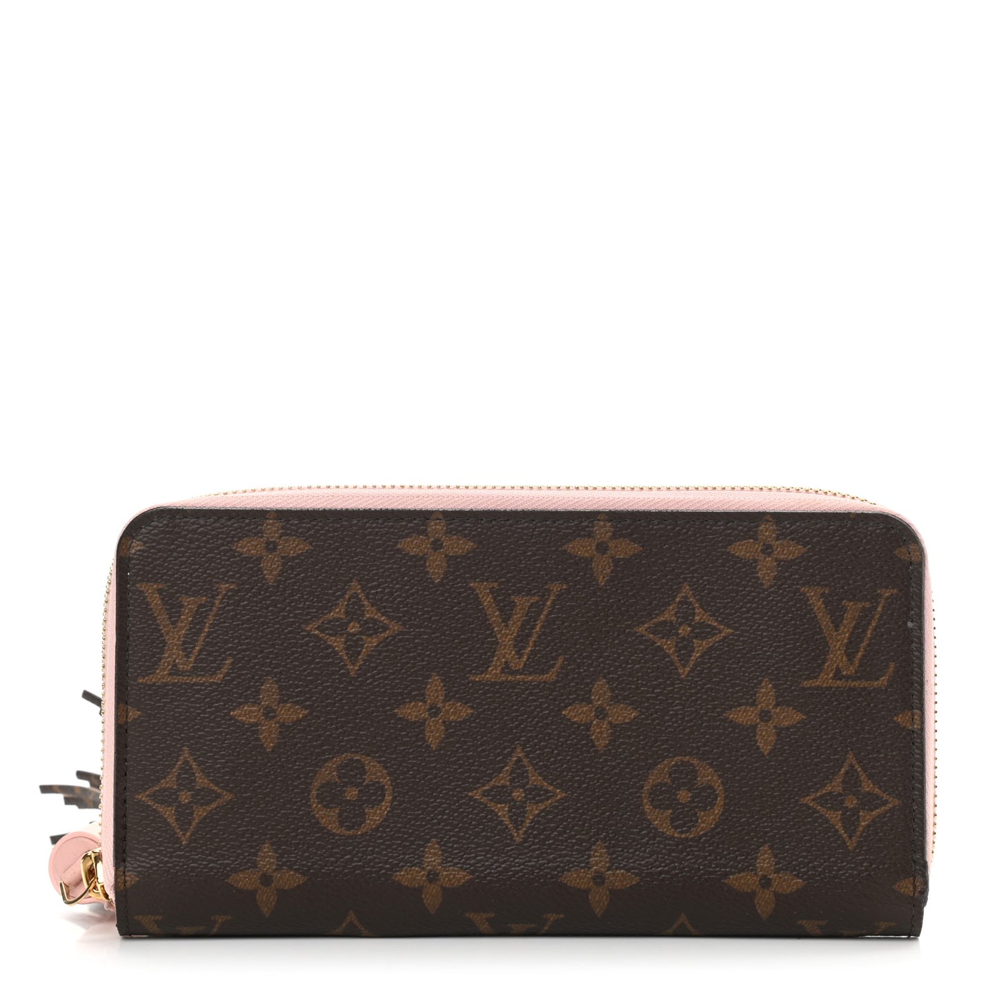 Monogram Pompon Zippy Wallet Rose Ballerine