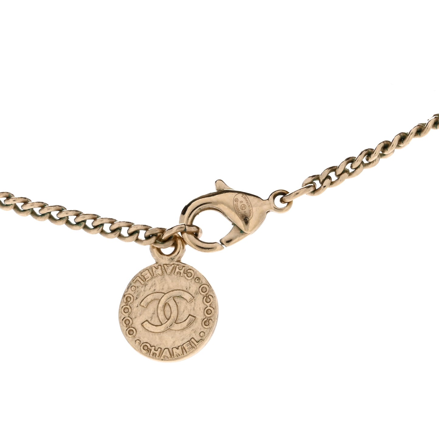 Crystal CC 100 Anniversary Necklace Gold