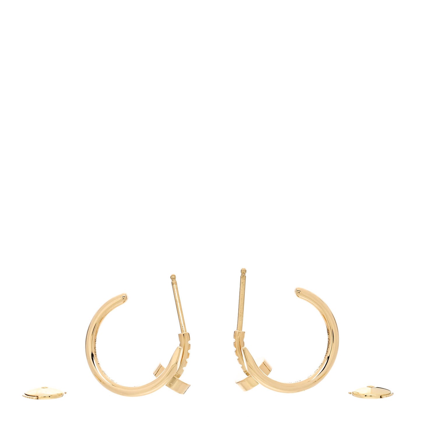 18K Yellow Gold Juste Un Clou Hoop Earrings