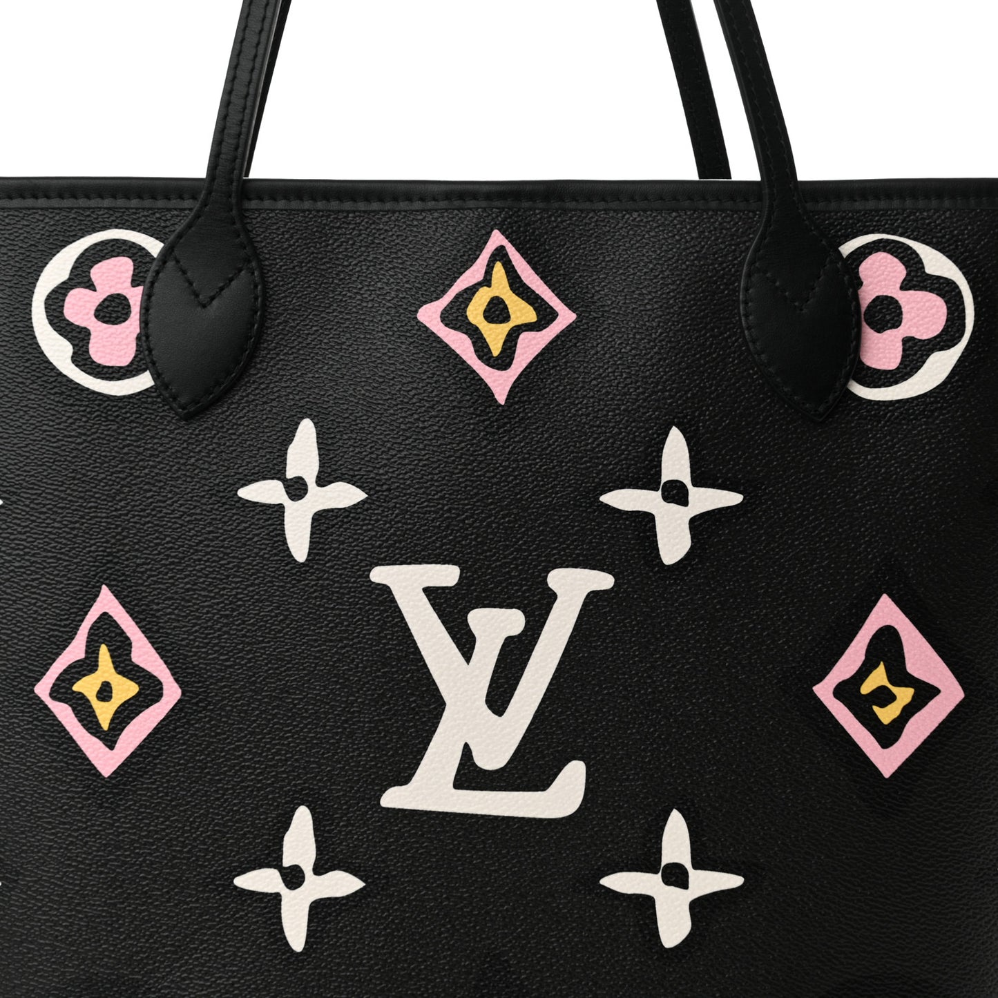 Monogram Giant Wild at Heart Neverfull MM Black