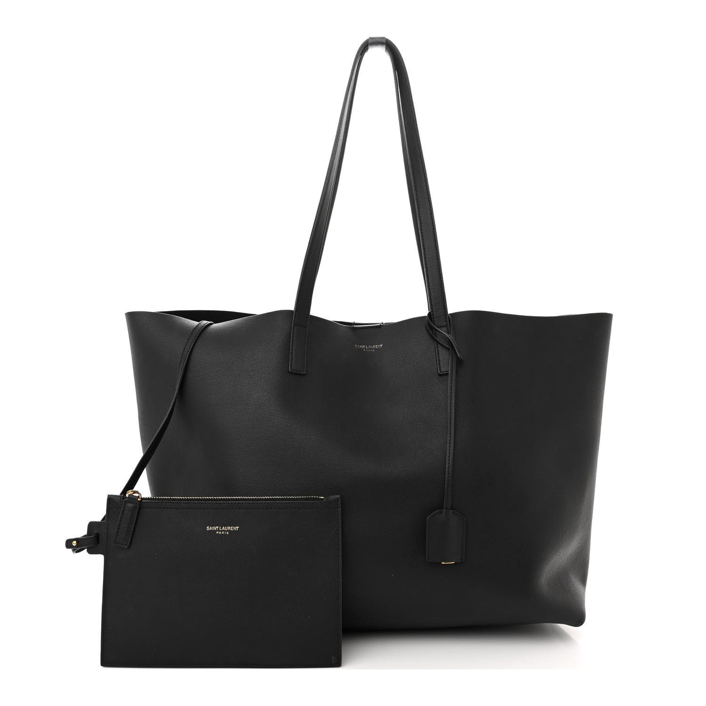 Calfskin Large Shopping Tote Black