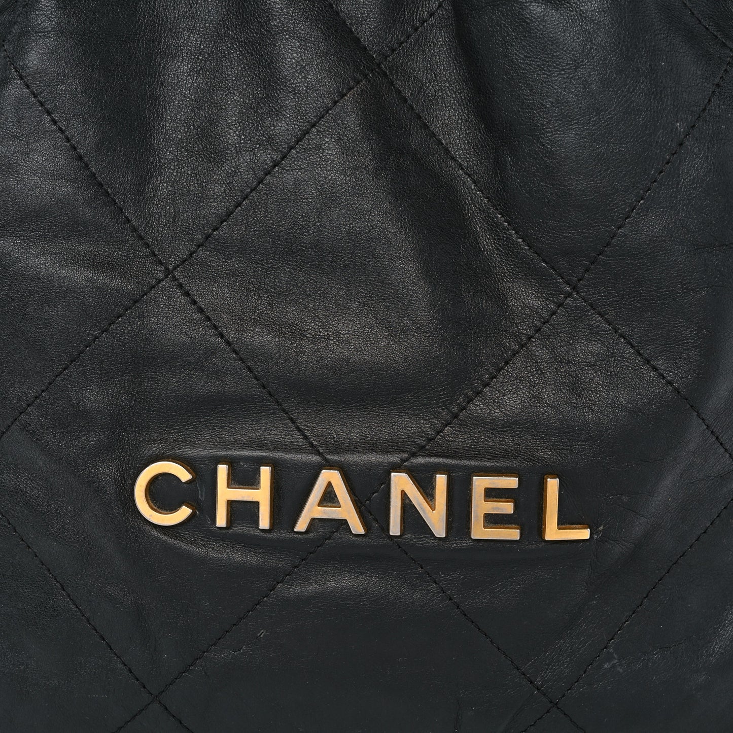 Shiny Calfskin Quilted Small Chanel 22 Black
