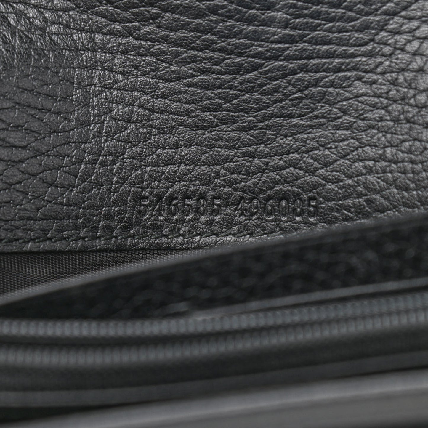 Calfskin Petite GG Marmont Wallet Chain Bag Black