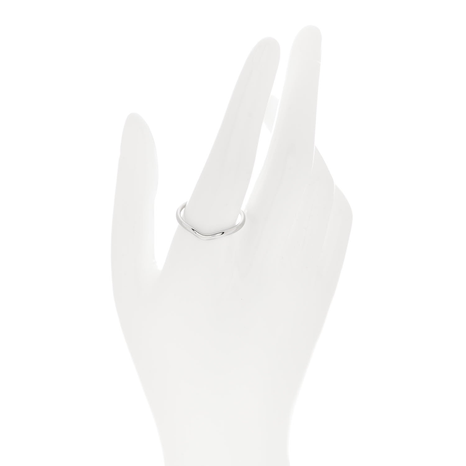 Tiffany Platinum 2mm Elsa Peretti Wedding Band Ring 62 10 2 of 4