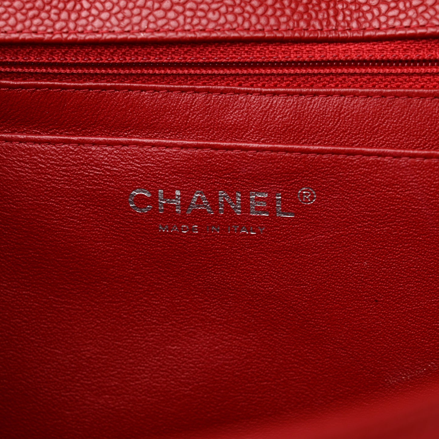 Caviar Quilted Maxi Single Flap Red