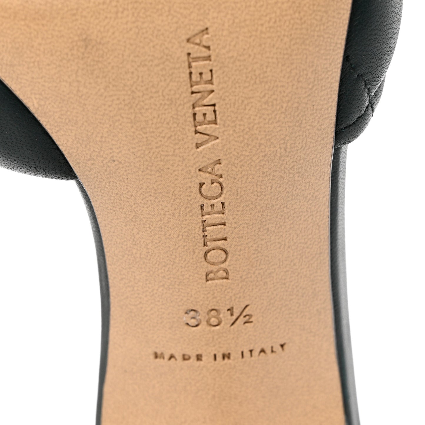 Nappa Matelasse Padded Mule Sandals 38.5 Inkwell