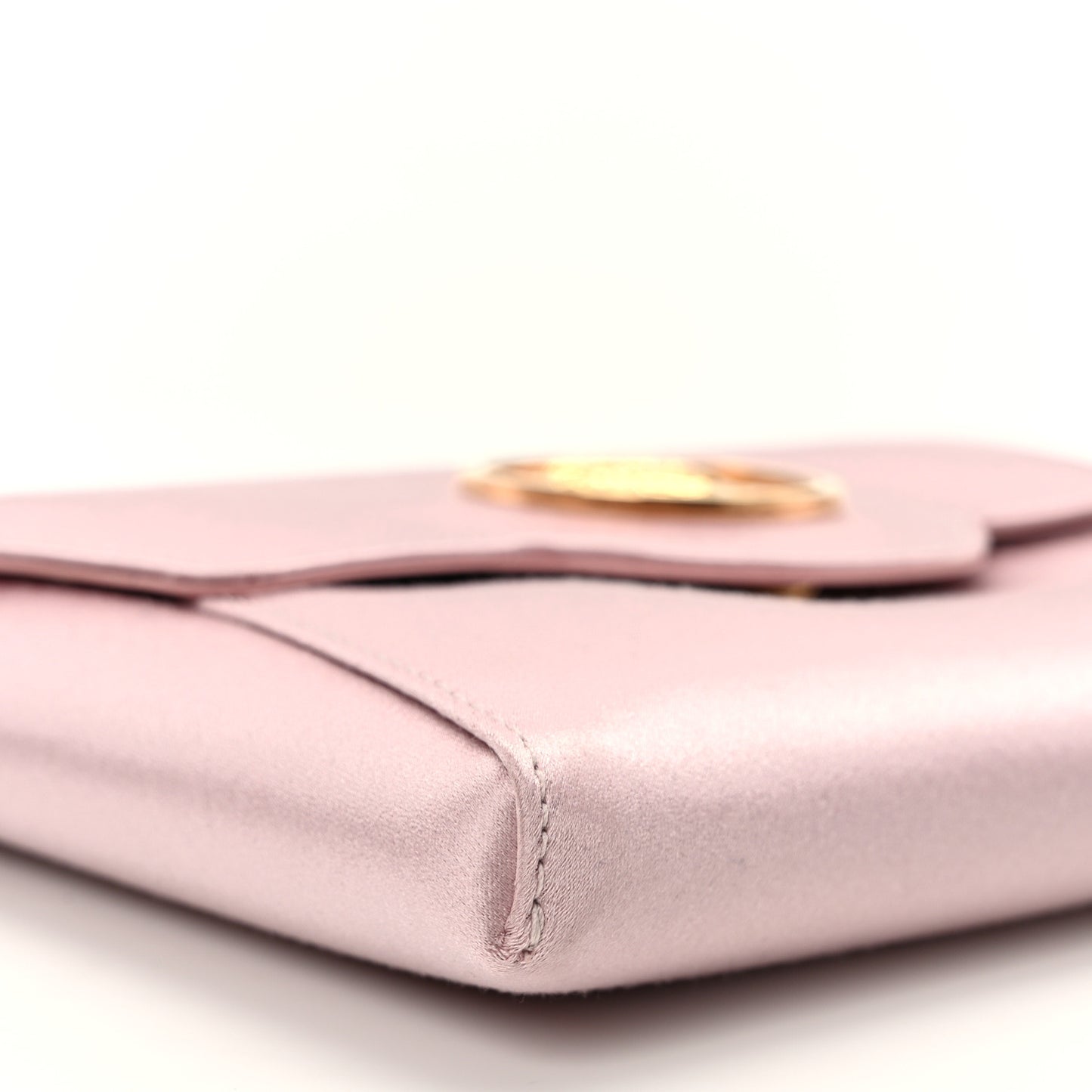 Satin La Medusa Envelope Clutch Dusty Rose