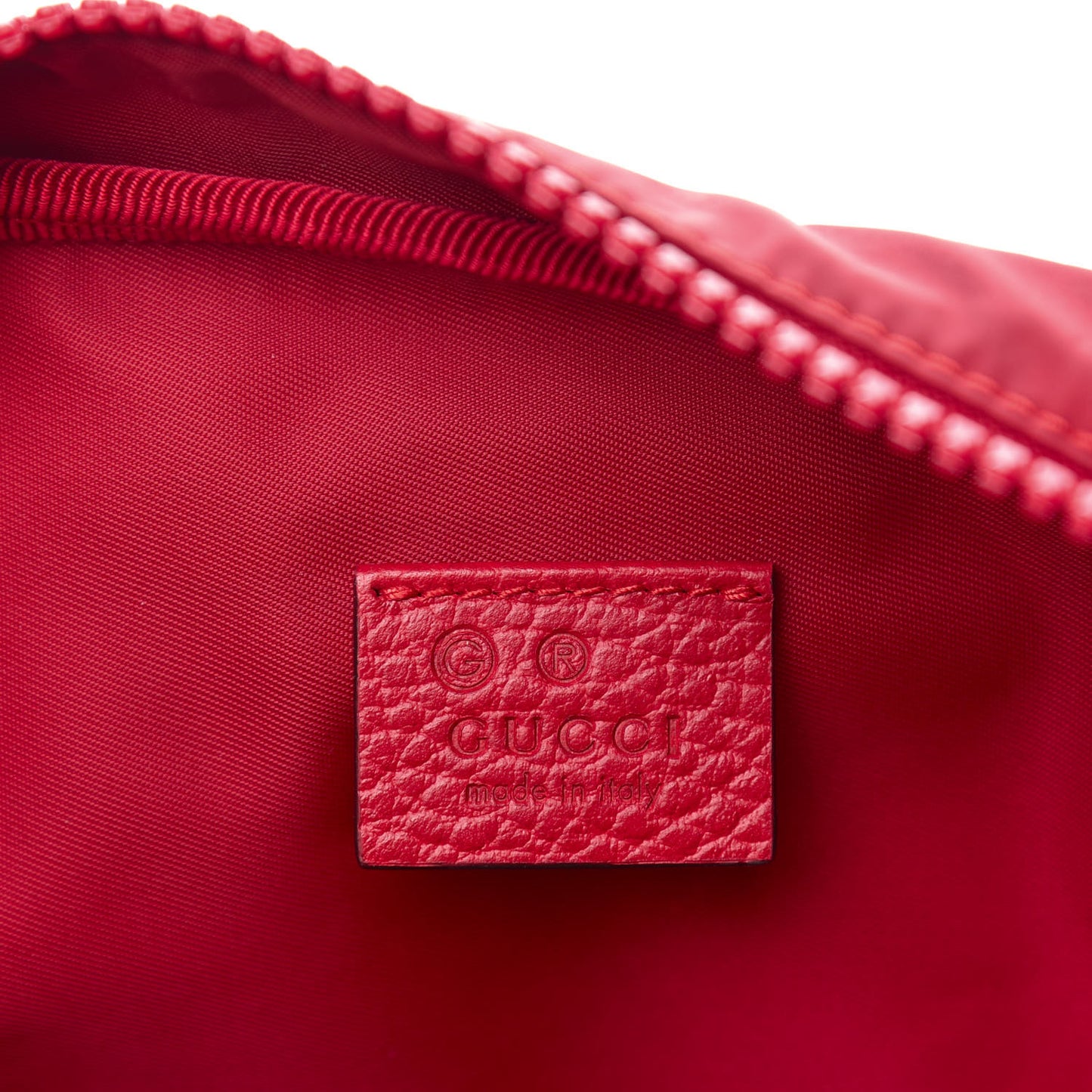 Nylon Monogram Small Dolmias Pouch Vibrant Red