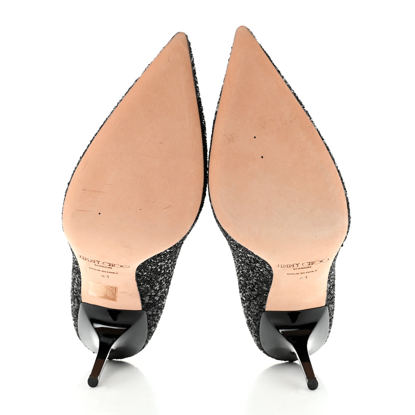 Coarse Glitter Pointy Toe Romy 85 Pumps 41 Black