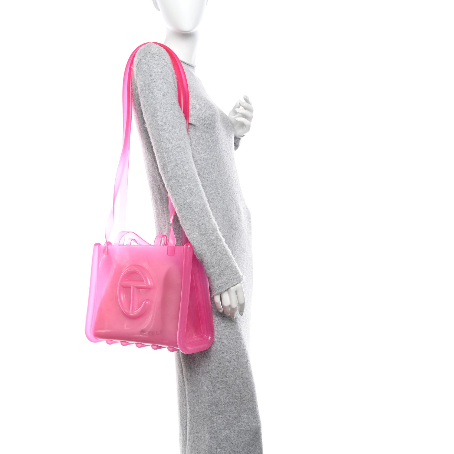 Telfar x MELISSA Jelly Medium Shopping Bag Clear Pink 2 of 12