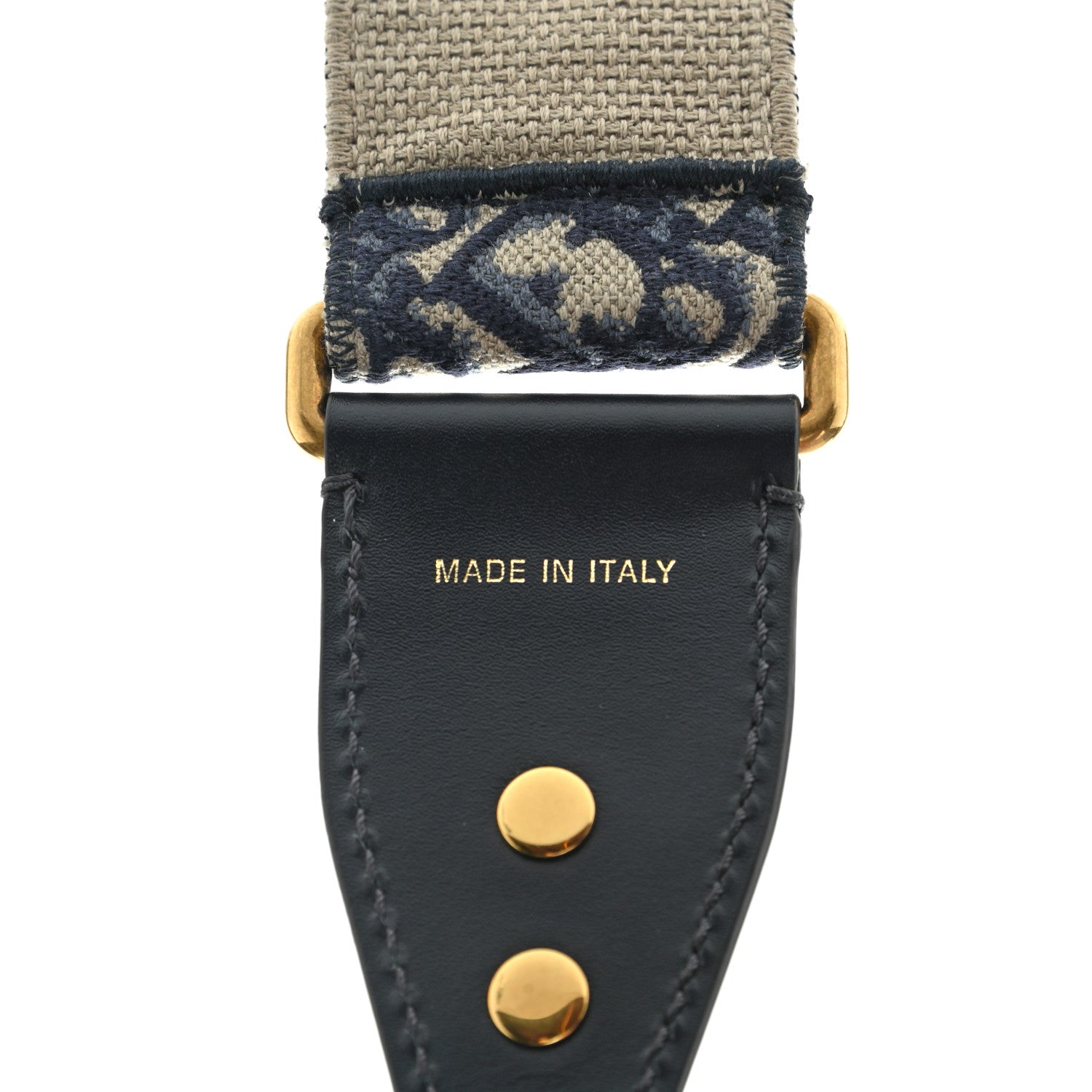 Christian Dior Oblique Adjustable Shoulder Strap Blue 4 of 4