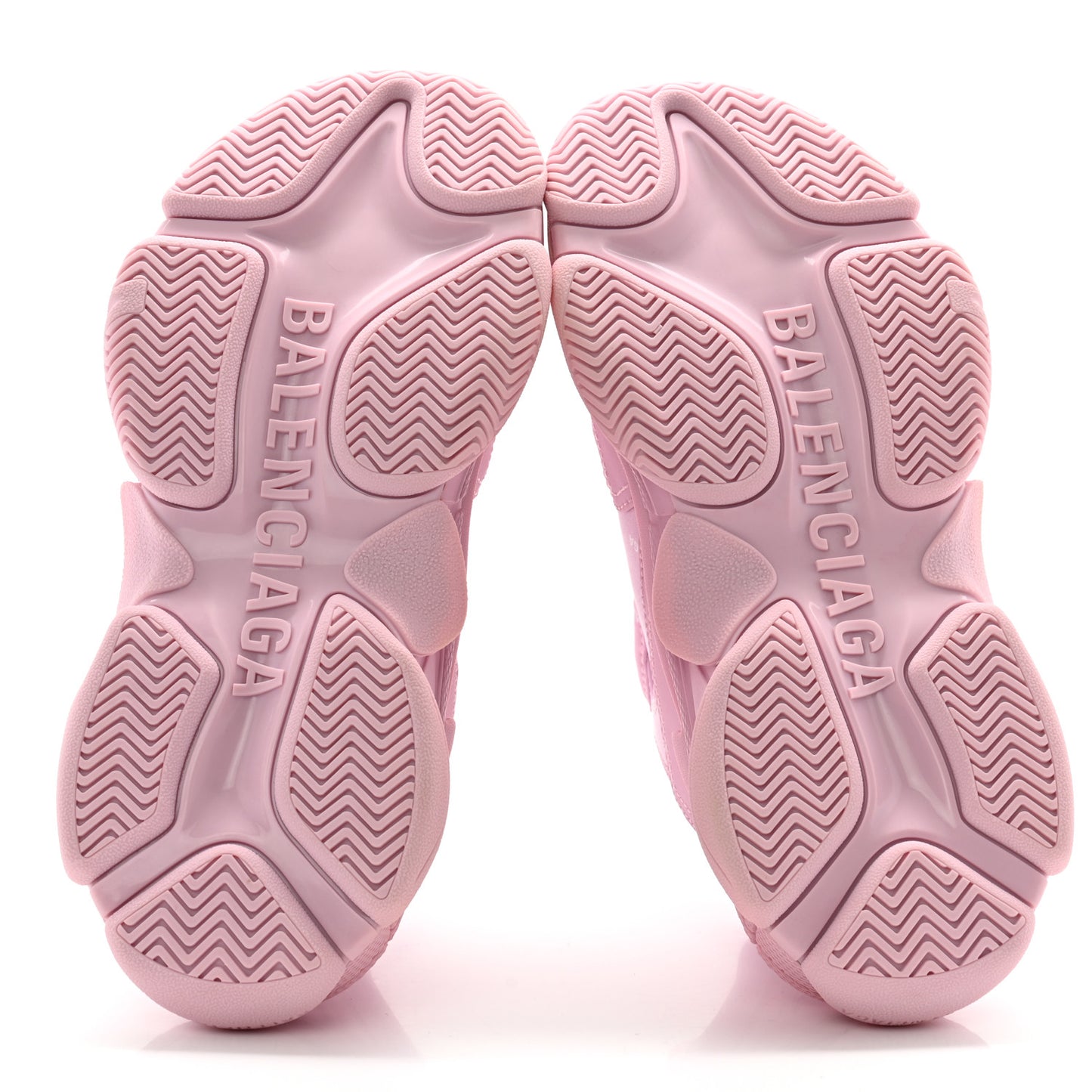 Technical Fabric Mesh Allover Logo Womens Triple S Sneakers 37 Pink White