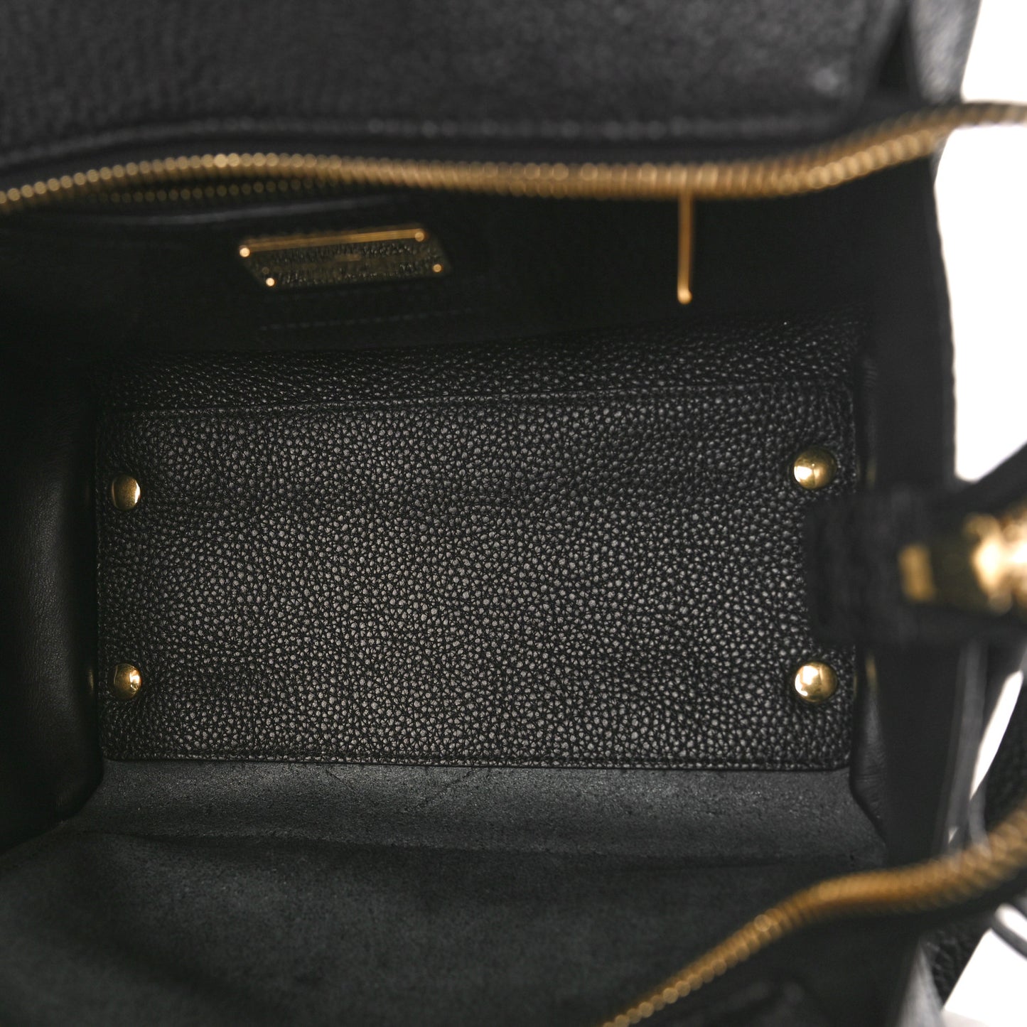 Hammered Calfskin Double Handle Small Amy Tote Black