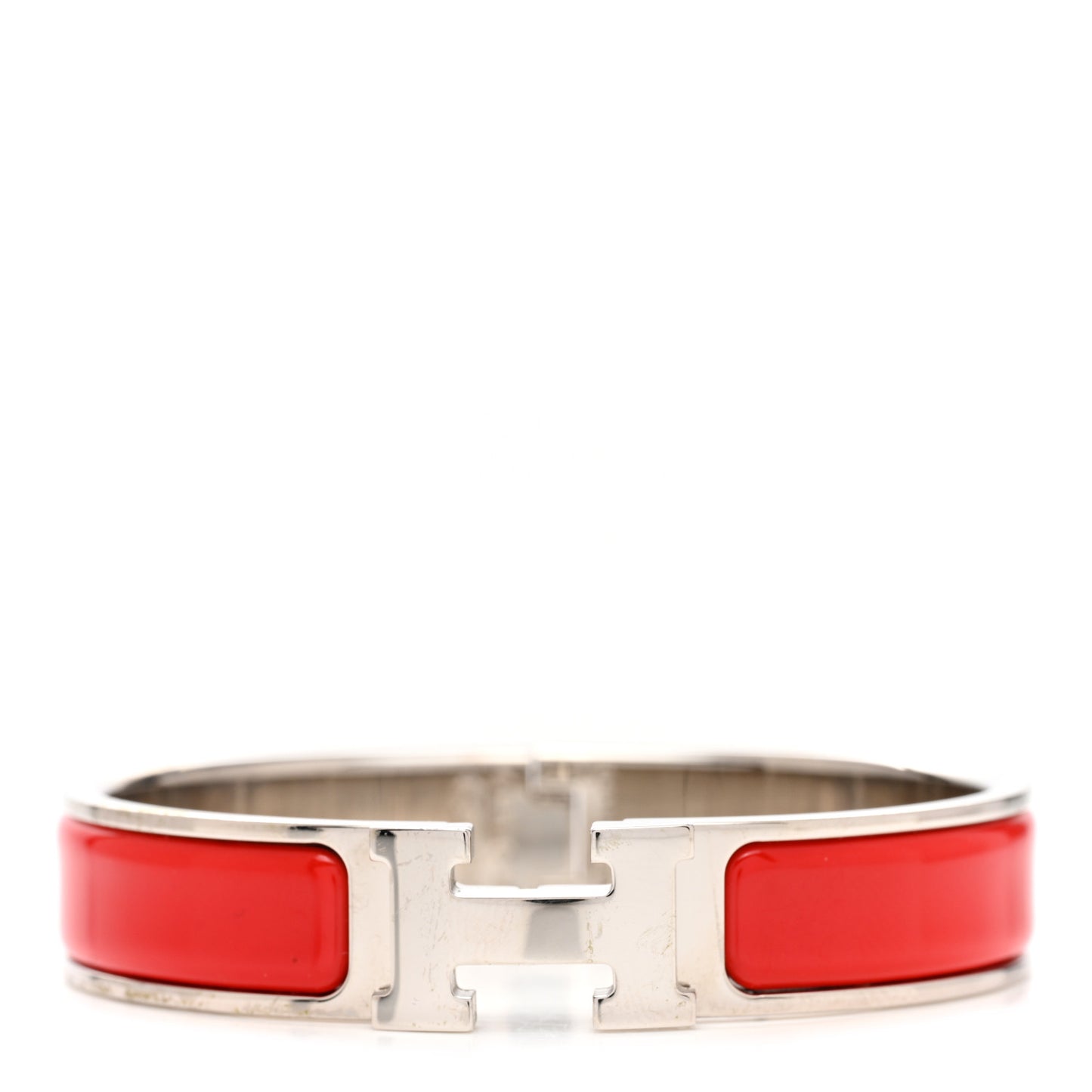 Enamel Narrow Clic Clac H Bracelet PM Red