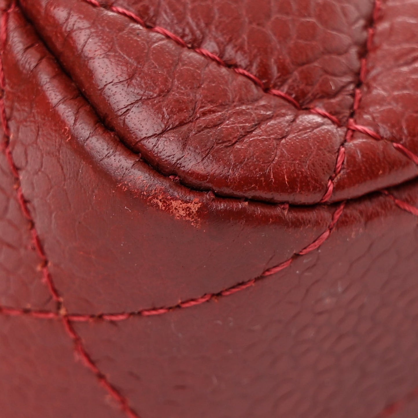 Caviar Quilted Medium Double Flap Burgundy