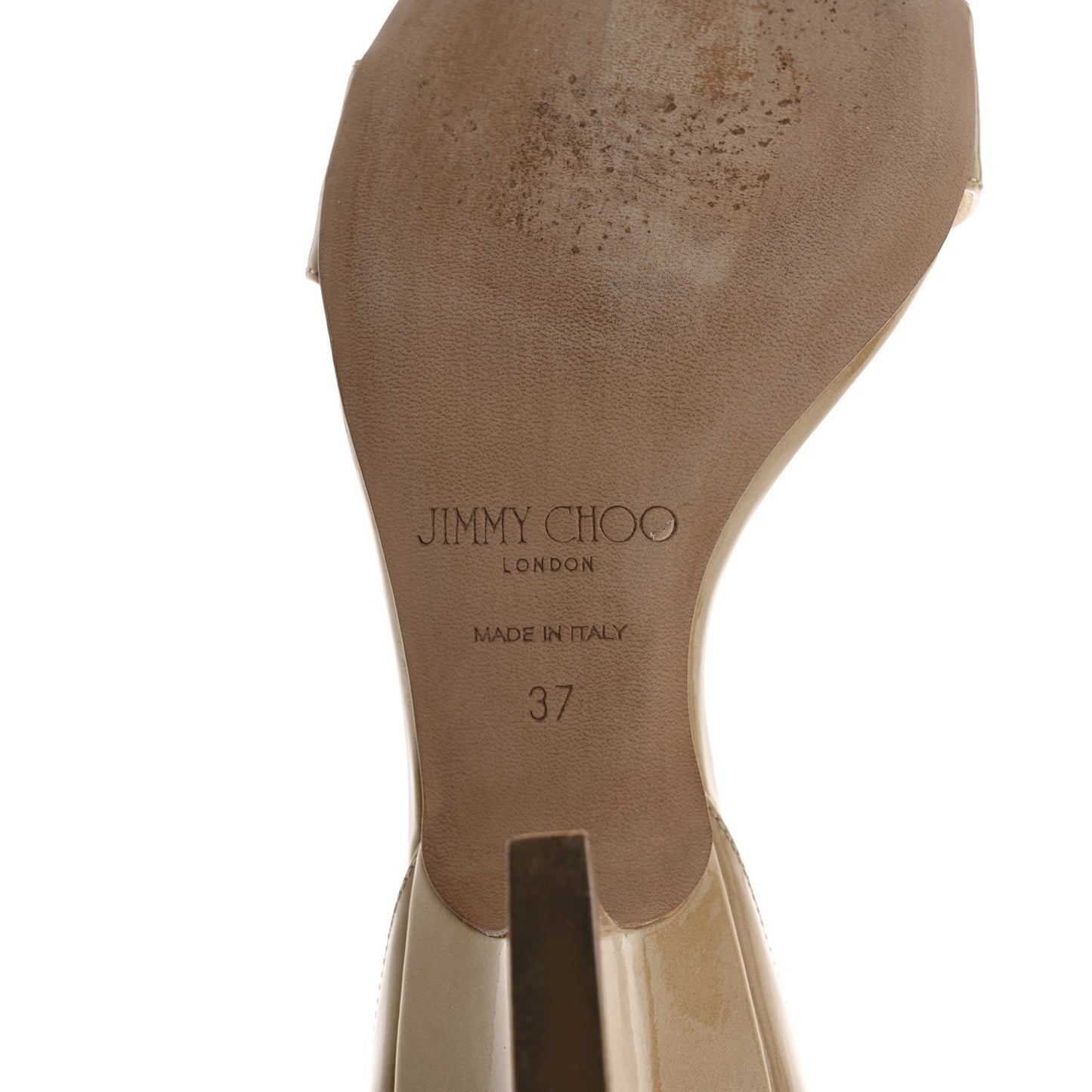 Patent Calfskin Edina Sandals 37 Nude