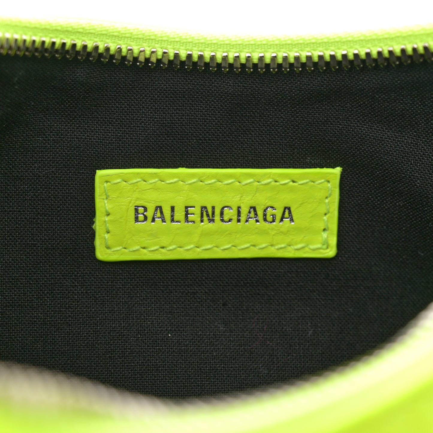 Agneau Arena Le Cagole Shoulder Bag XS Fluo Yellow