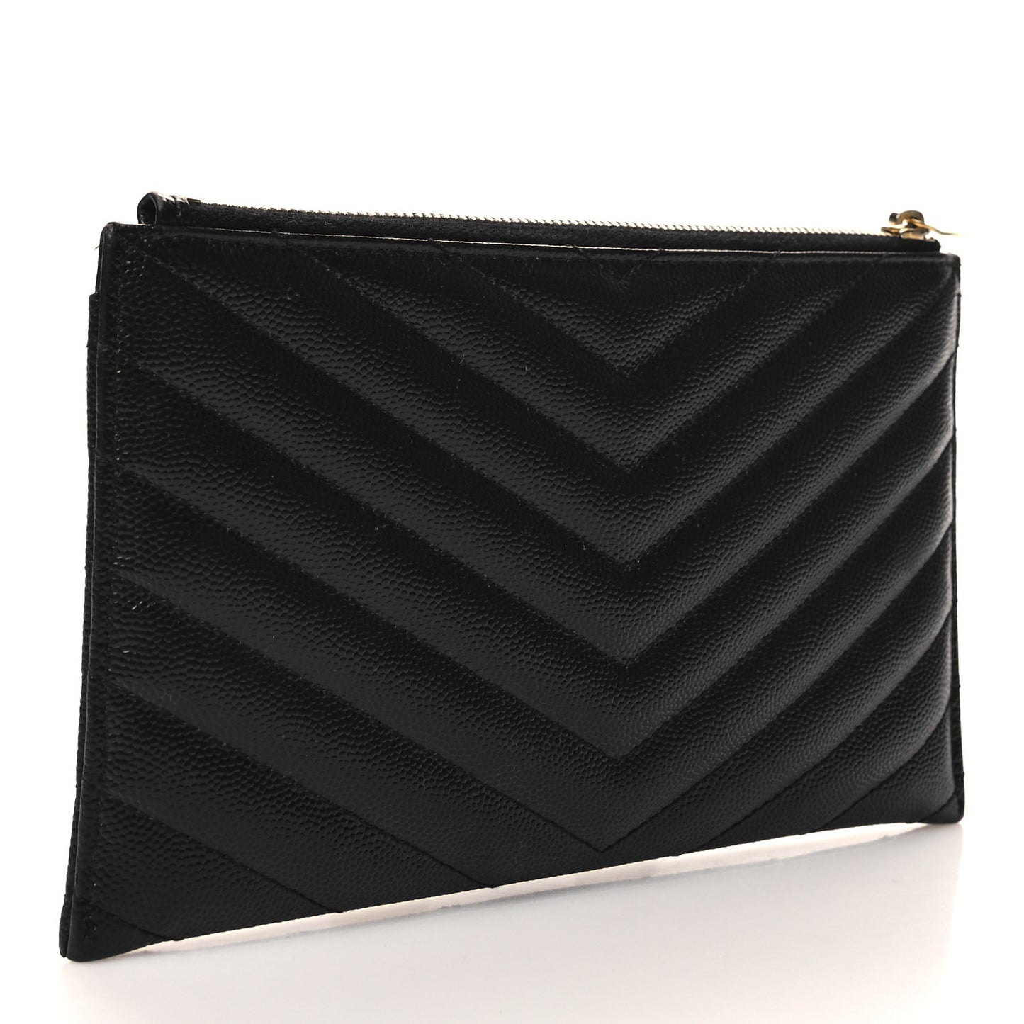 Grain De Poudre Chevron Monogram Bill Pouch Black