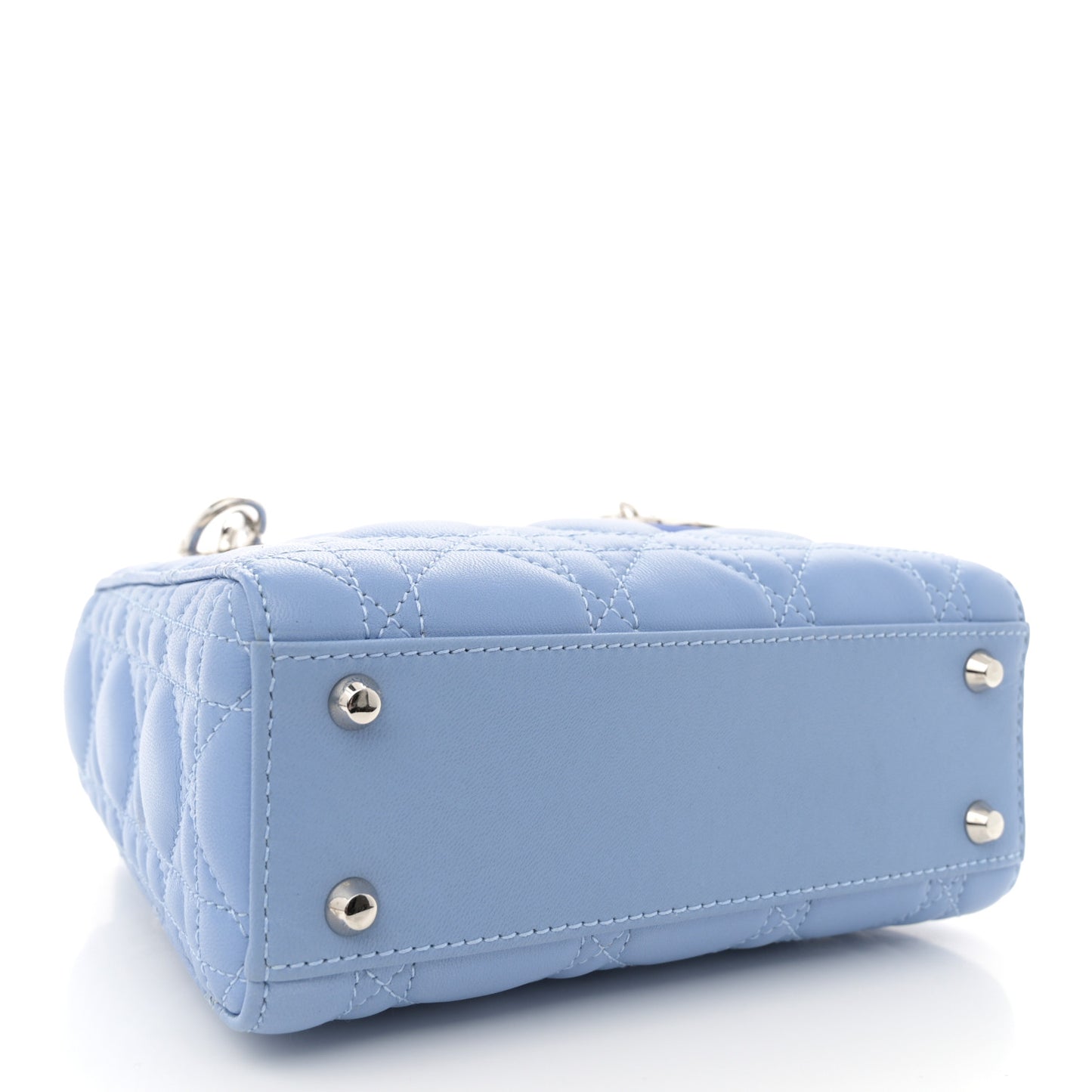 Lambskin Cannage Mini Lady Dior Blue
