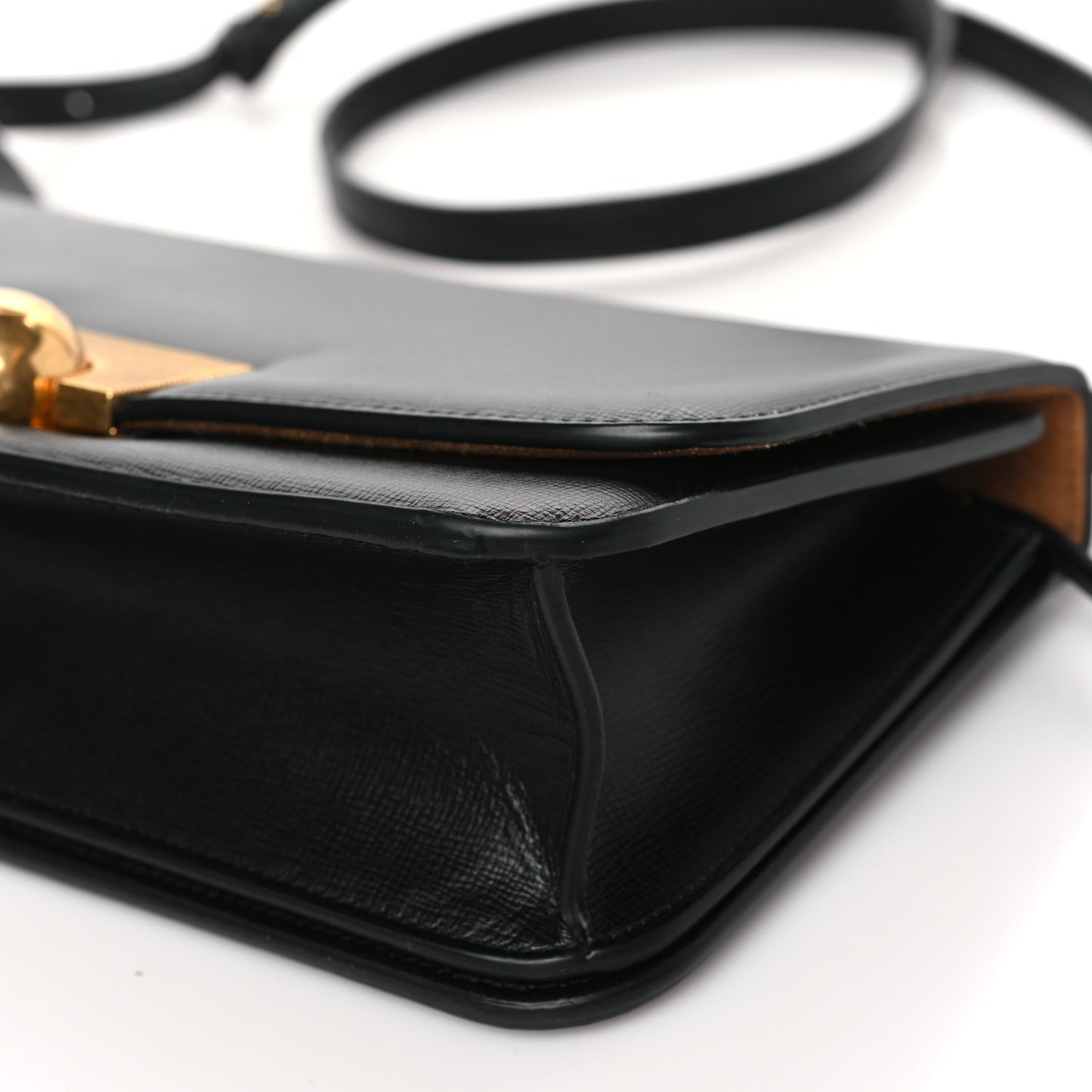 Calfskin Stamped Classic BV Bag Black