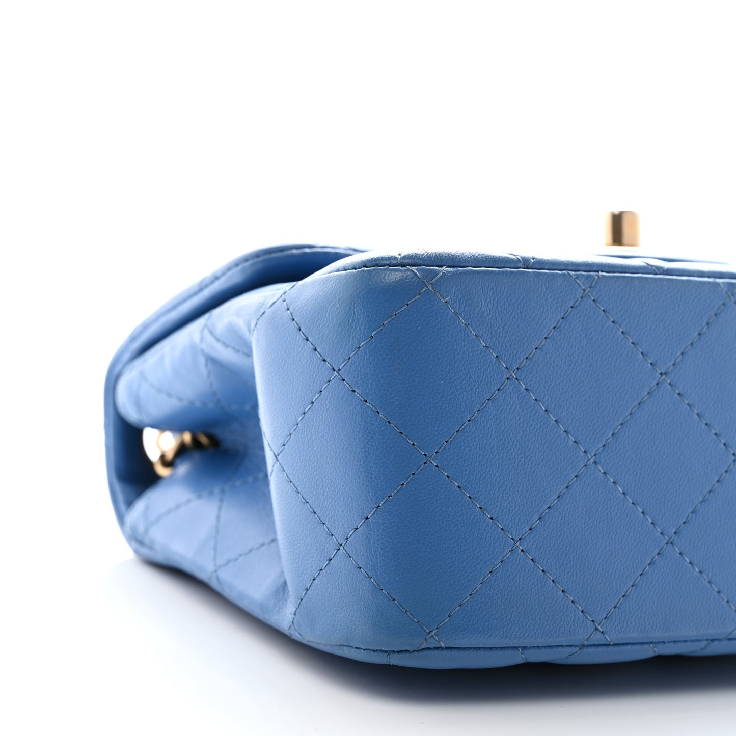 Lambskin Quilted Mini Square Flap Blue