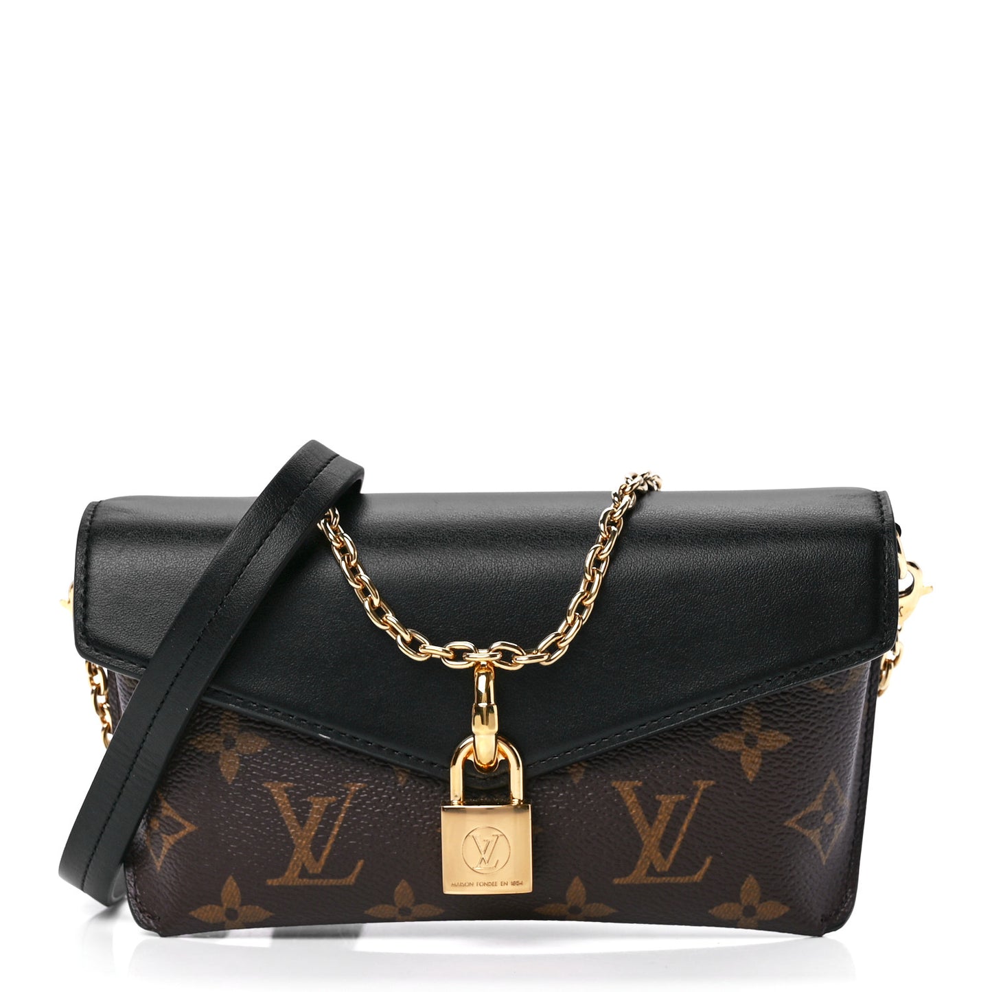 Monogram Padlock On Strap Black