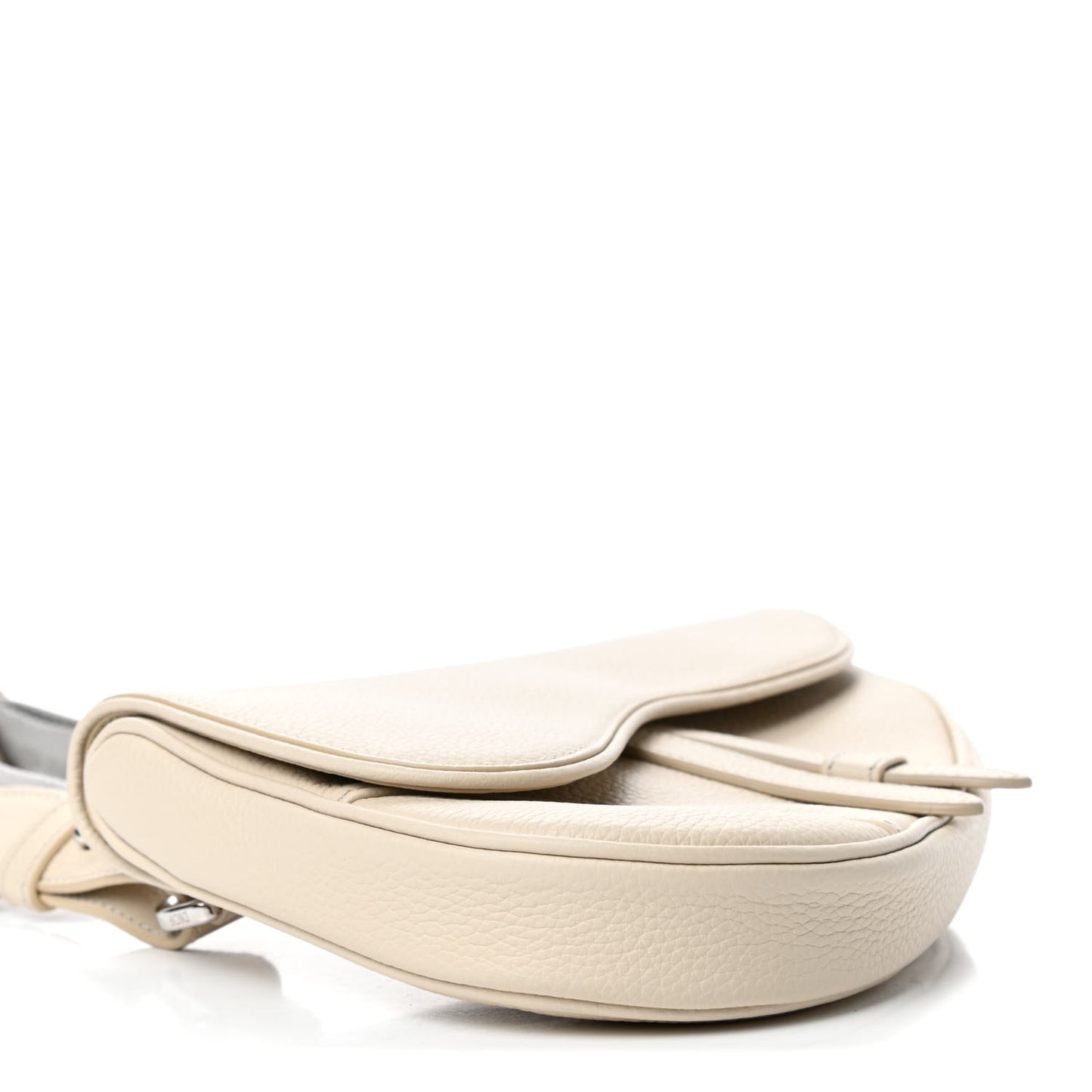 Grained Calfskin Mens Mini Saddle Bag Latte