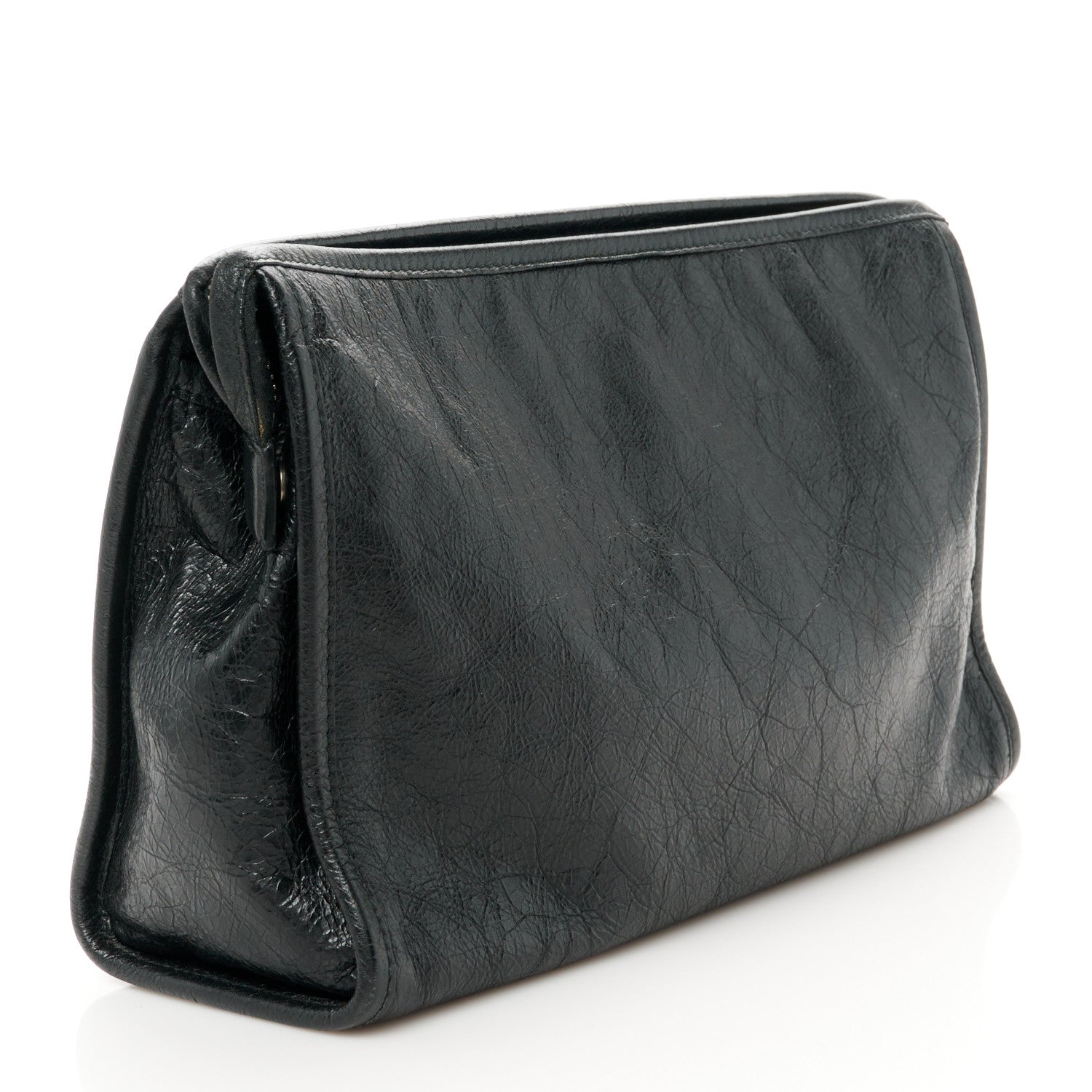 Gucci Fluffy Calfskin Morpheus Zip Pouch Black 3 of 12