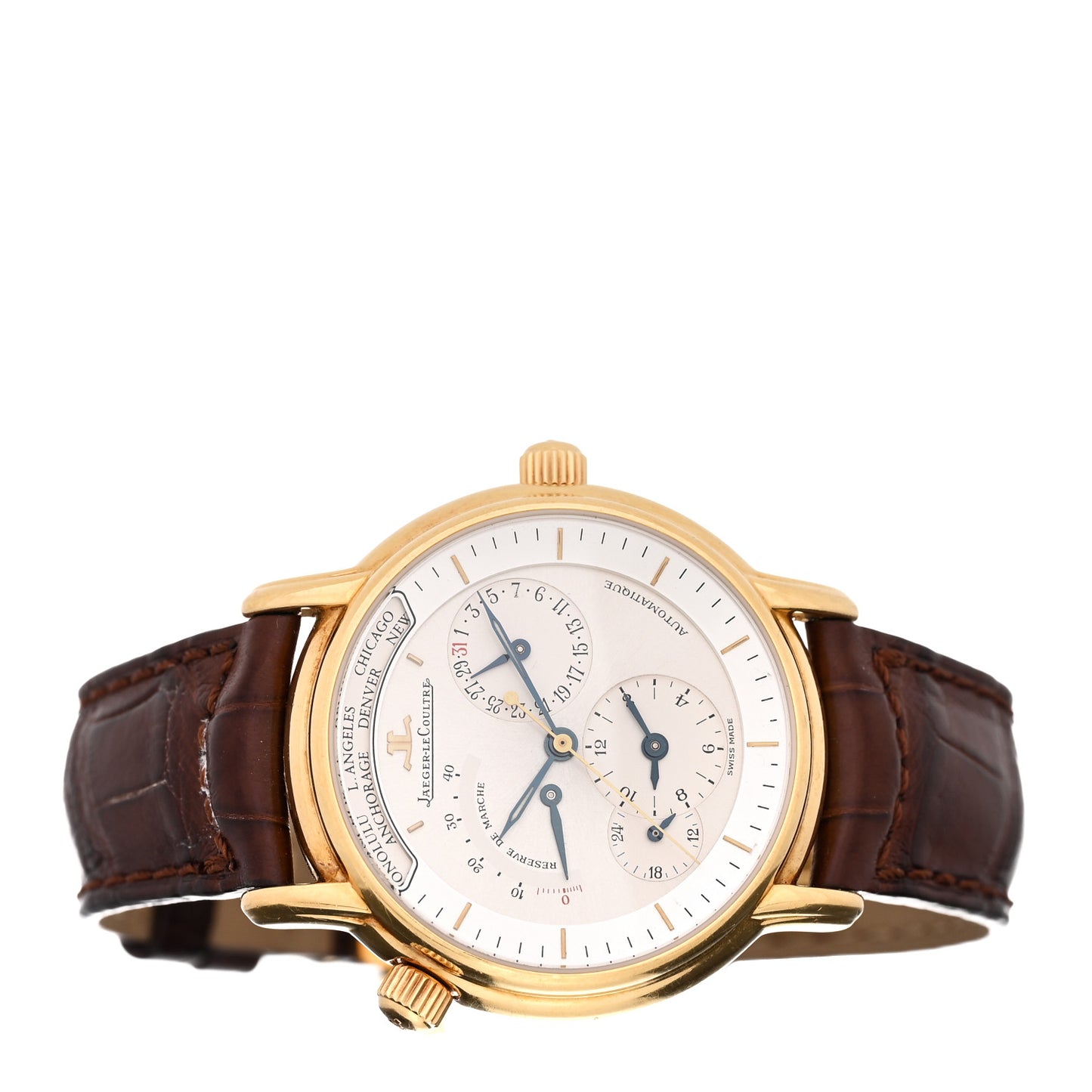 18K Yellow Gold Alligator 38mm Geographic Automatic Watch 169.1.92