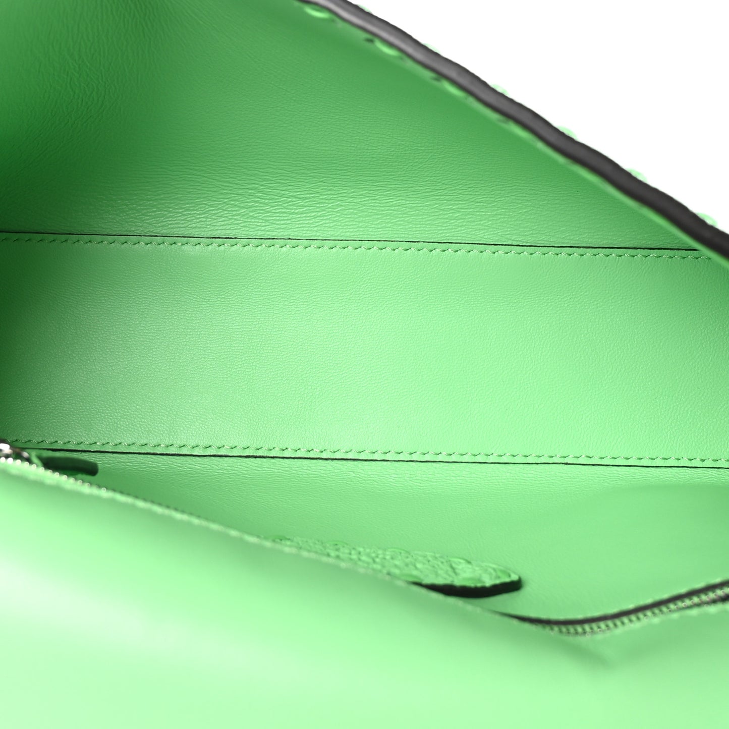 Cuoio Roma Sellerissima Nappa Sintetica Tape Stitch Baguette Edamame