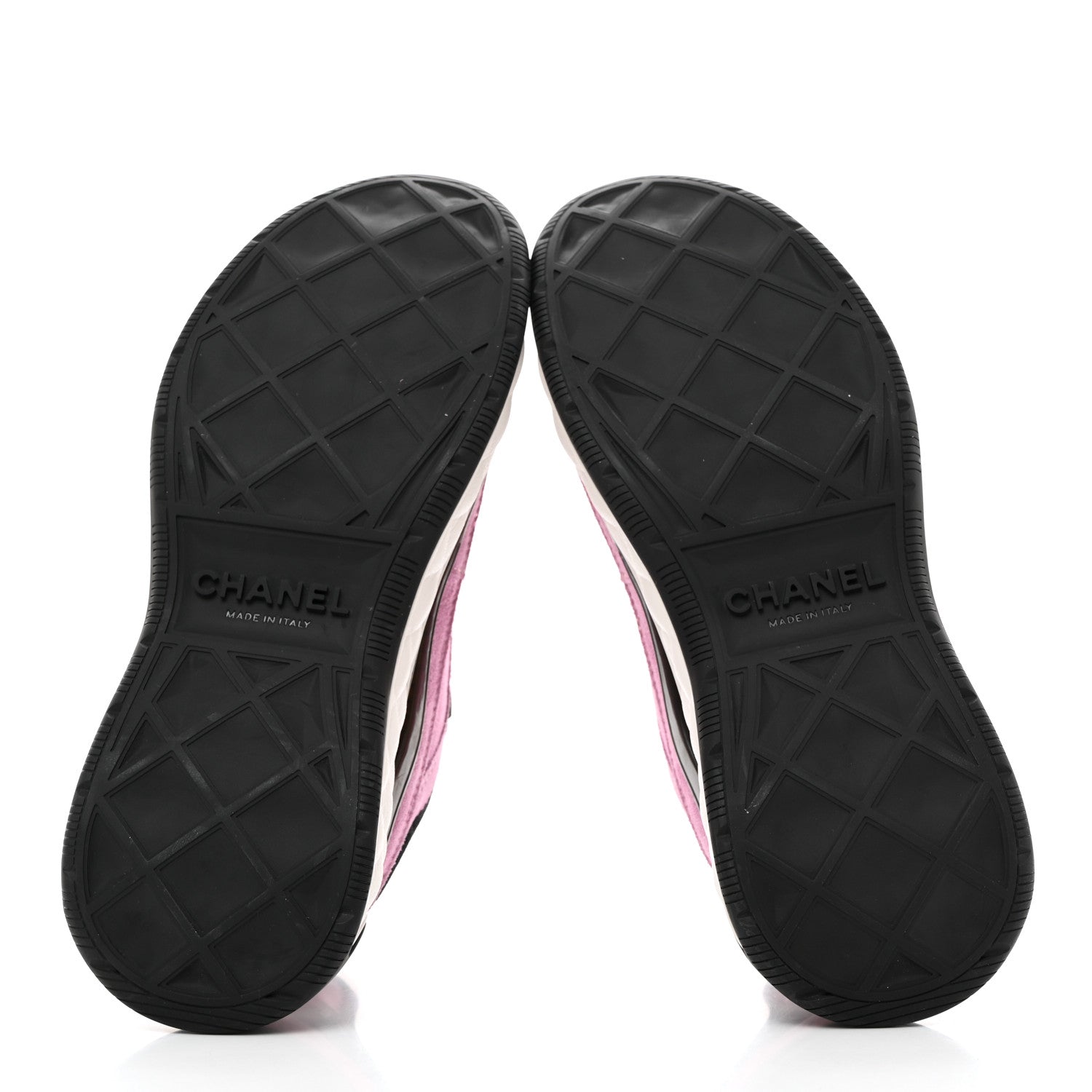 Chanel Suede Calfskin Nylon Grosgrain CC Sneakers 36 Dark Pink 5 of 9