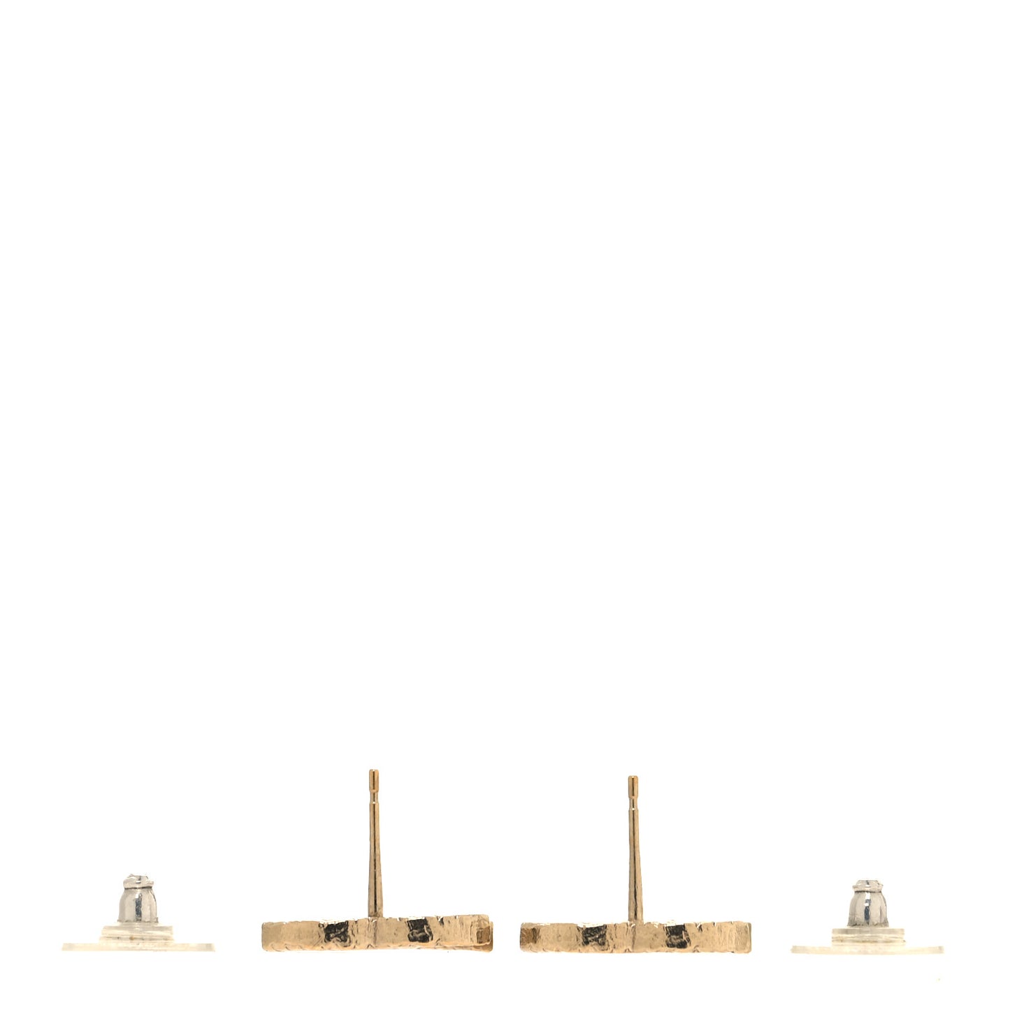 Quilted CC Earrings Gold