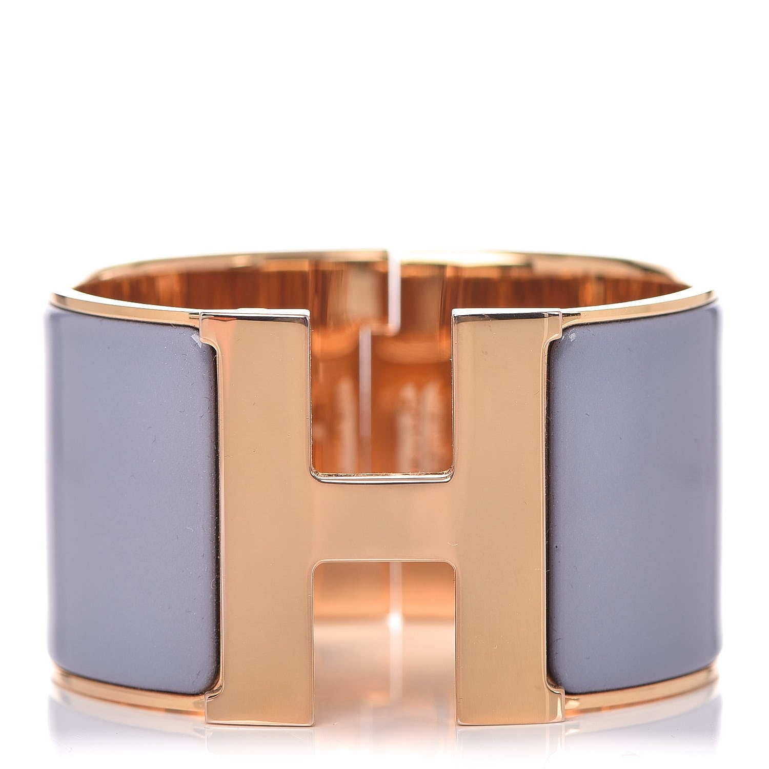 Hermes Enamel Extra Wide Clic Clac H Bracelet PM Parme 306114