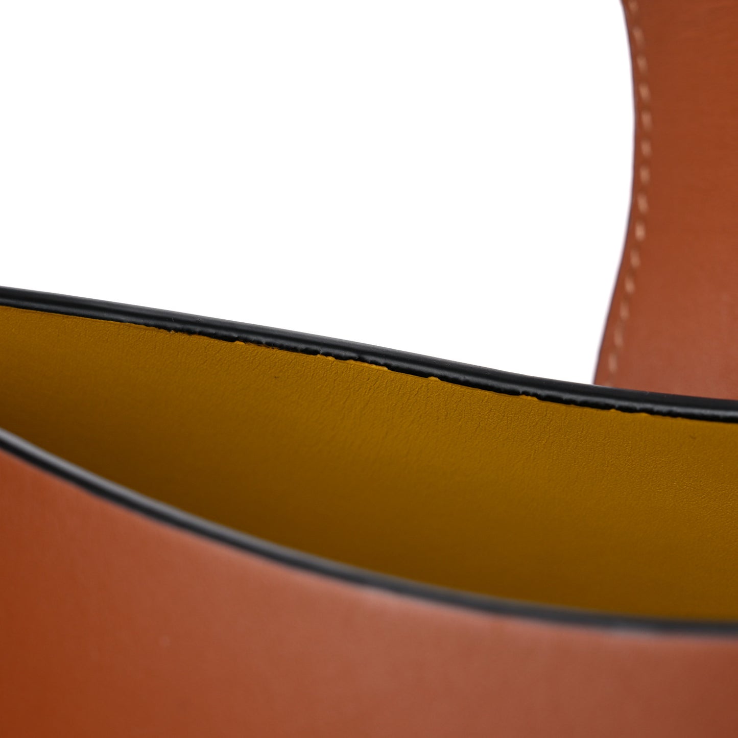 Calfskin Molded Bucket Bag Tan