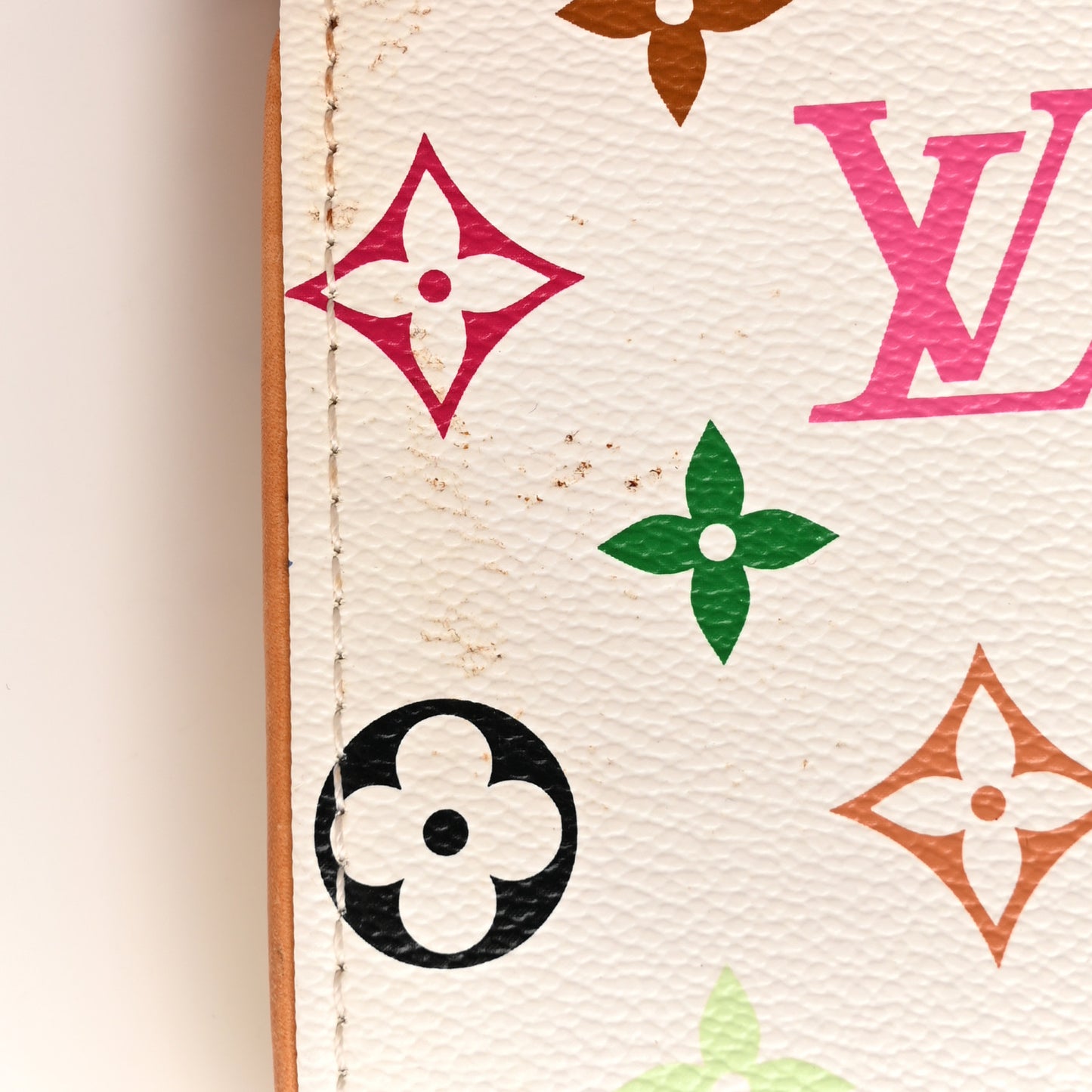 Monogram Multicolor Courtney Clutch White