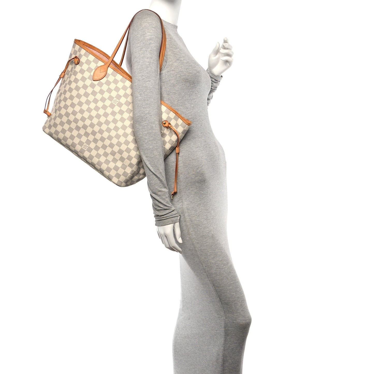 Damier Azur Neo Neverfull MM Rose Ballerine